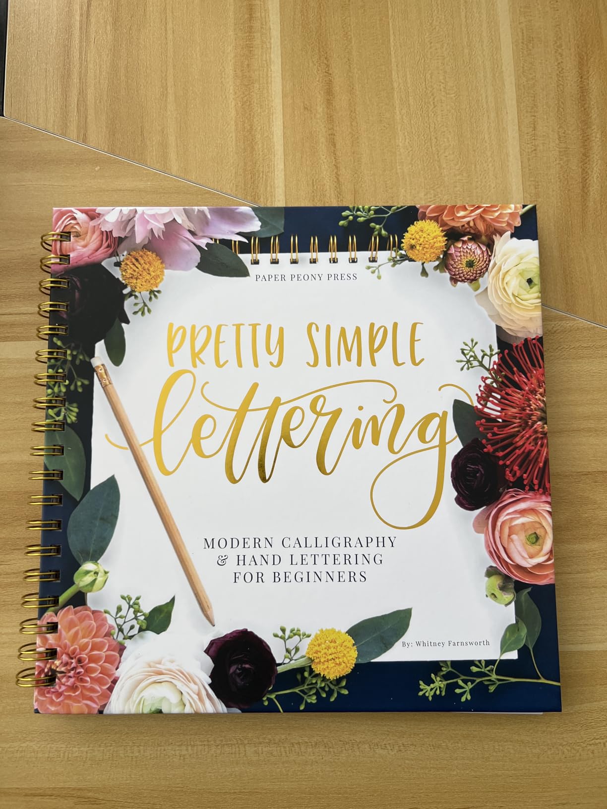 Pretty Simple Lettering: A Step-by-Step Hand Lettering and Modern Calligraphy Workbook for Beginners (Premium Spiral-Bound Hardcover) customer photo 1