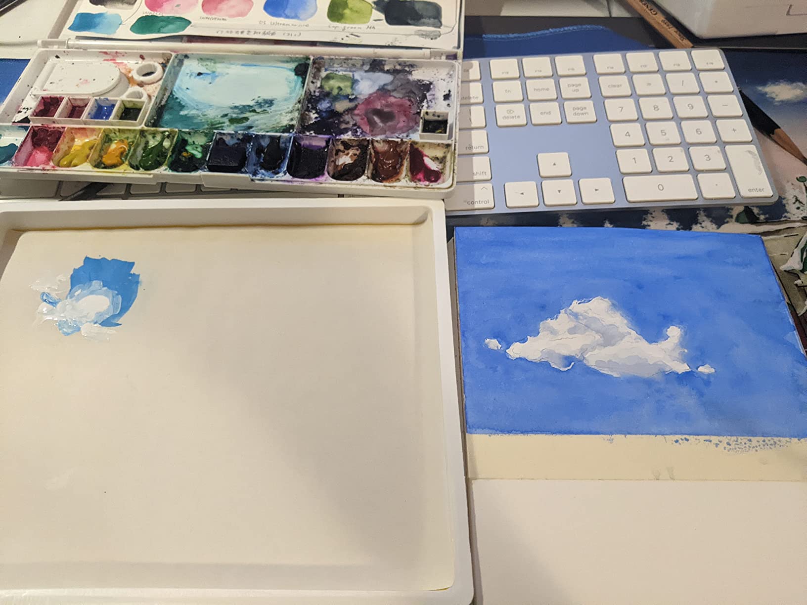 Masterson Sta-Wet Handy Palette Airtight Paint Palette Keeps Paint Fresh for Days, 8.5 by 7 Inches, Made in USA customer photo 2