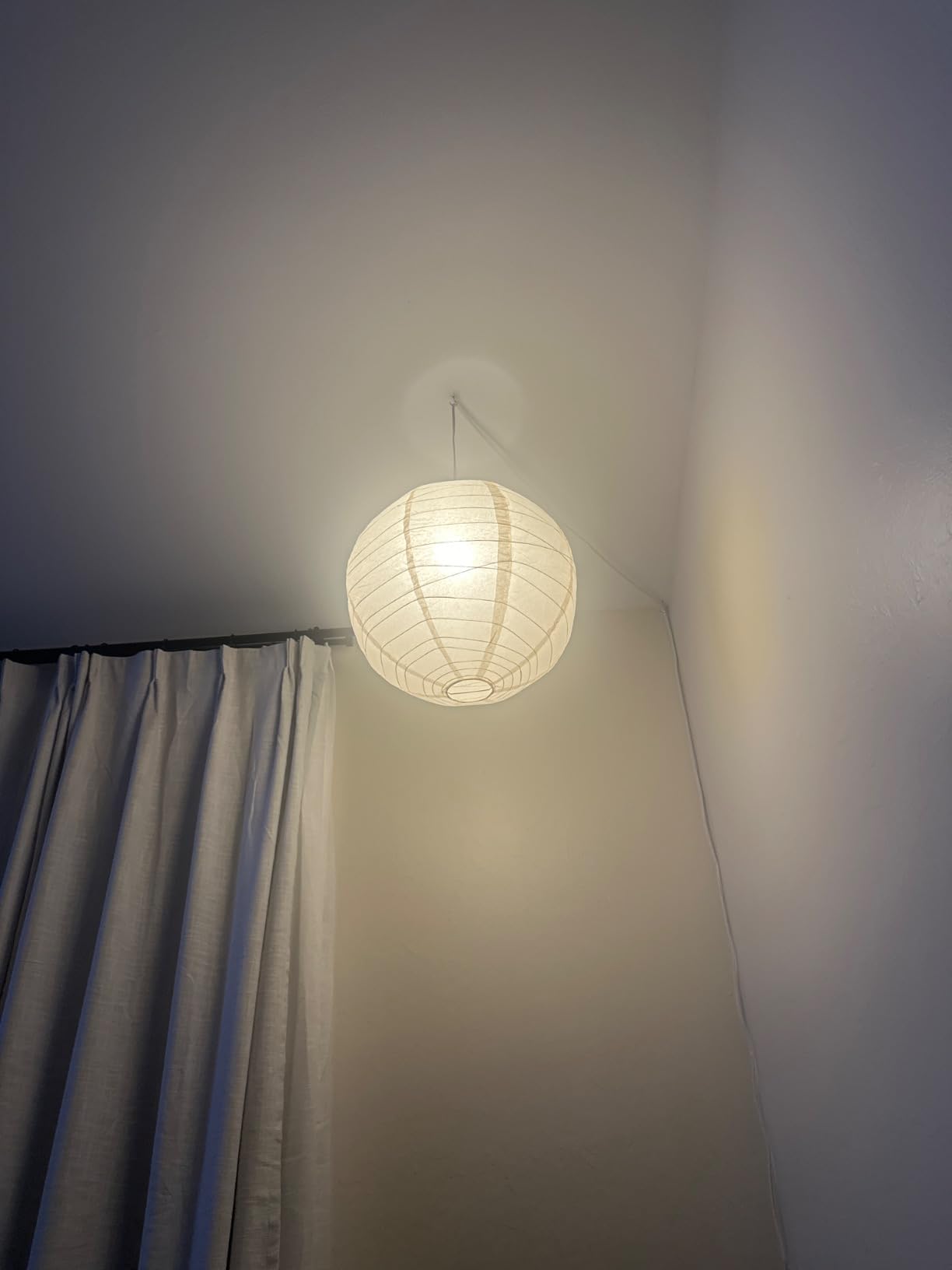 Adesso Hanging Pendant, White Rice Paper, Collapsible Shade, 19” customer photo 1