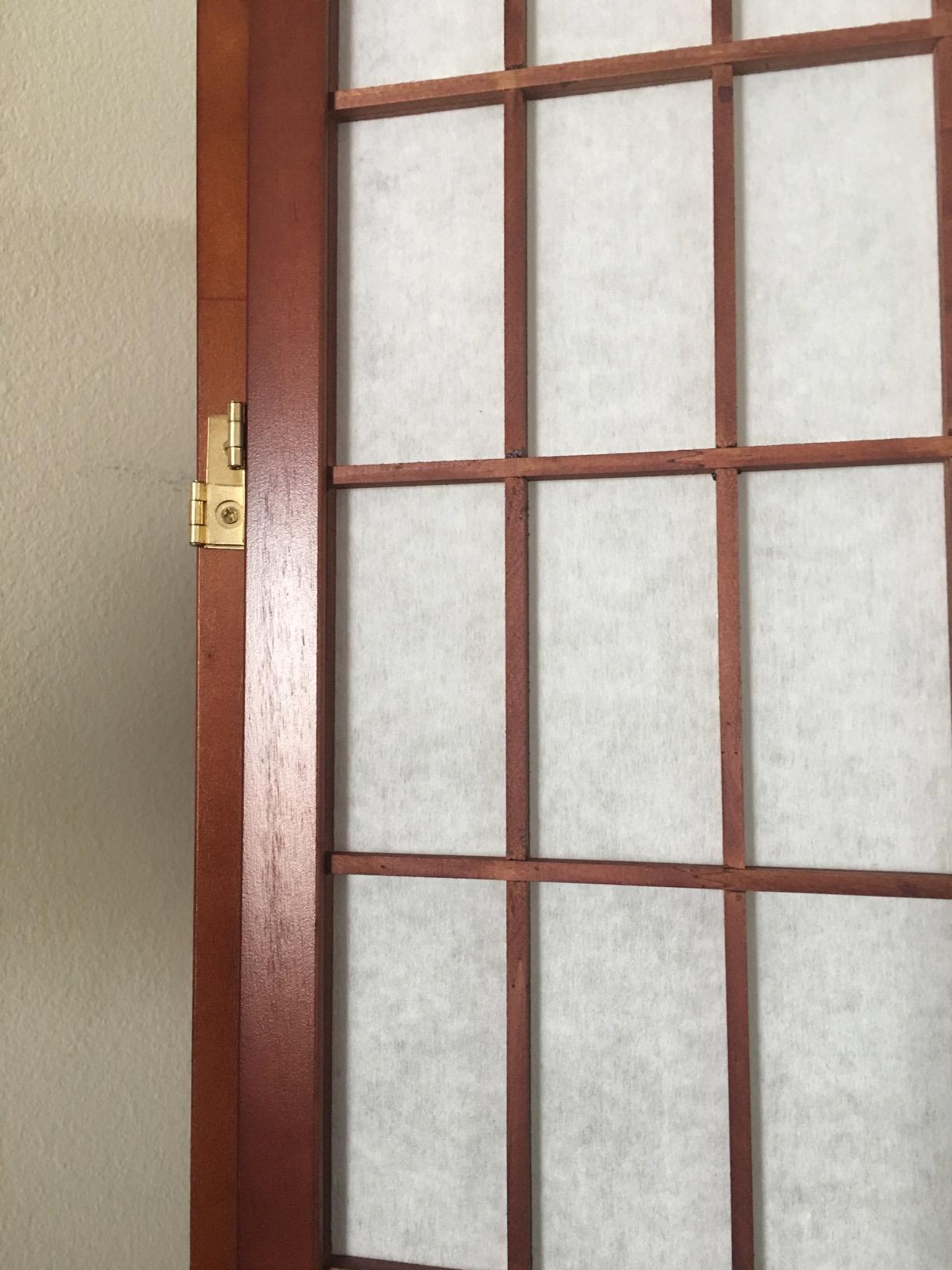Red Lantern 6 ft. Tall Window Pane Shoji Screen - Natural - 4 Panels customer photo 2