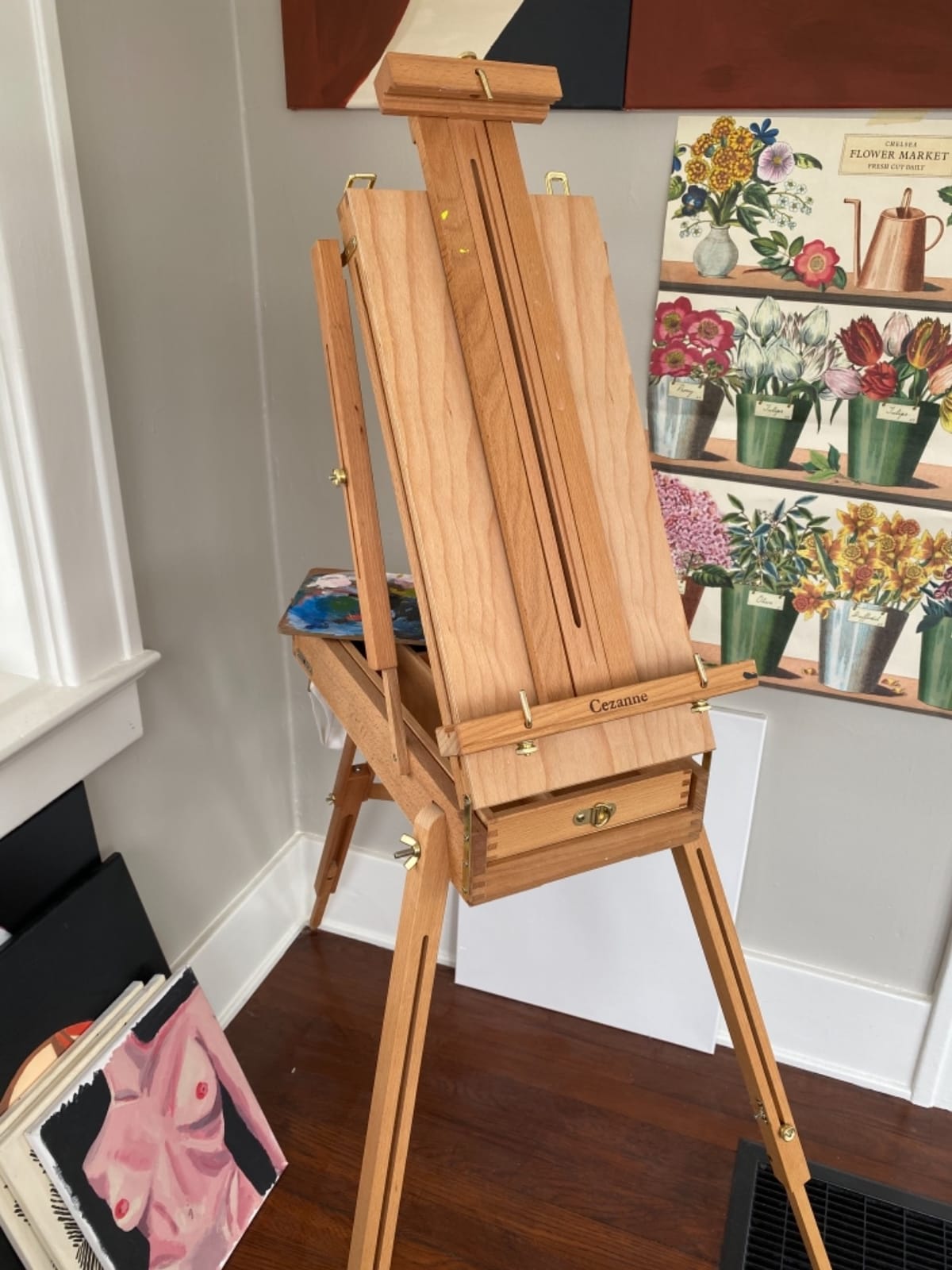 Creative Mark Cezanne Half Box French Travel Easel - All Wood, Oiled Elm, Lightweight 11.25 lbs, Watercolor, Drawing, Plein Air Use, Comfortable Handle, Adjustable Strap customer photo 2