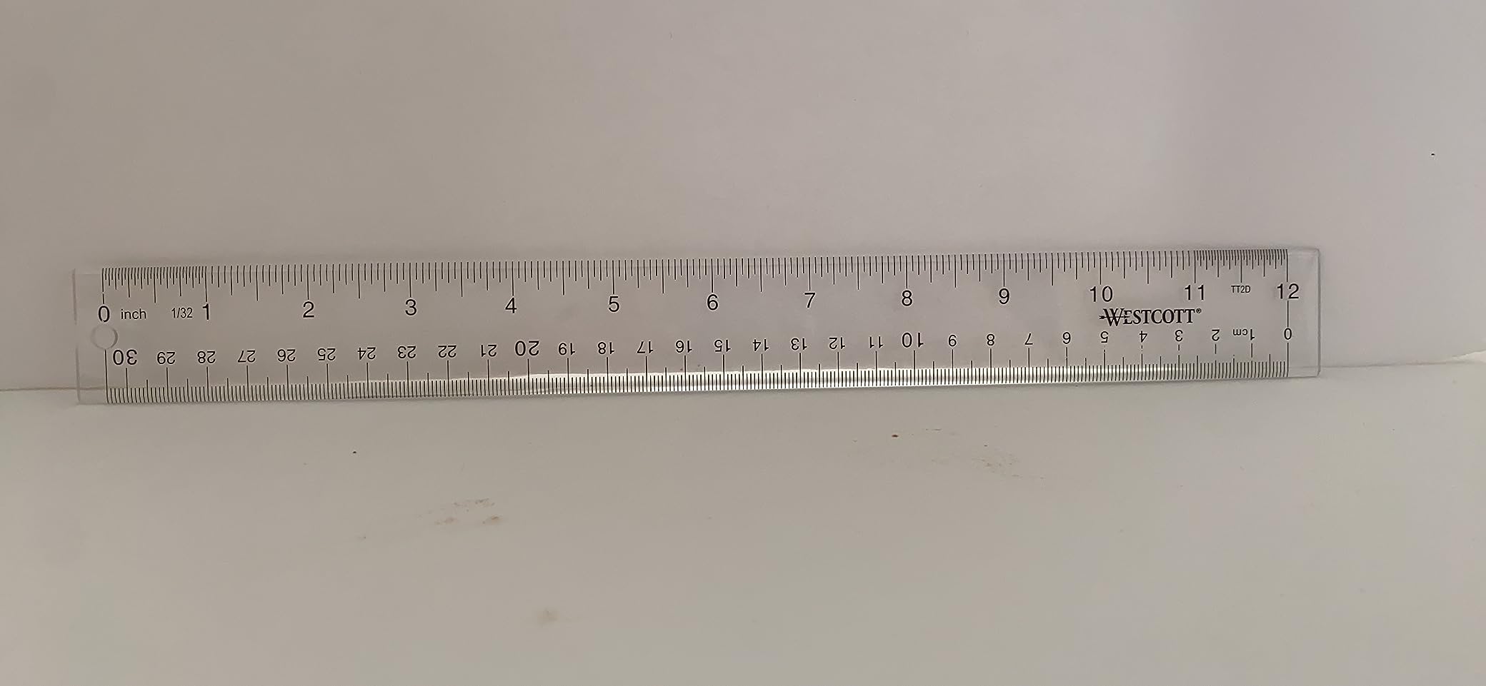 Westcott Acrylic Clear Ruler, Easy-to-Read Markings, Scratch-Resistant Design, Raised Beveled Edges, for Crafting, Office, Classroom, Back to School Supplies, 12-Inch customer photo 1