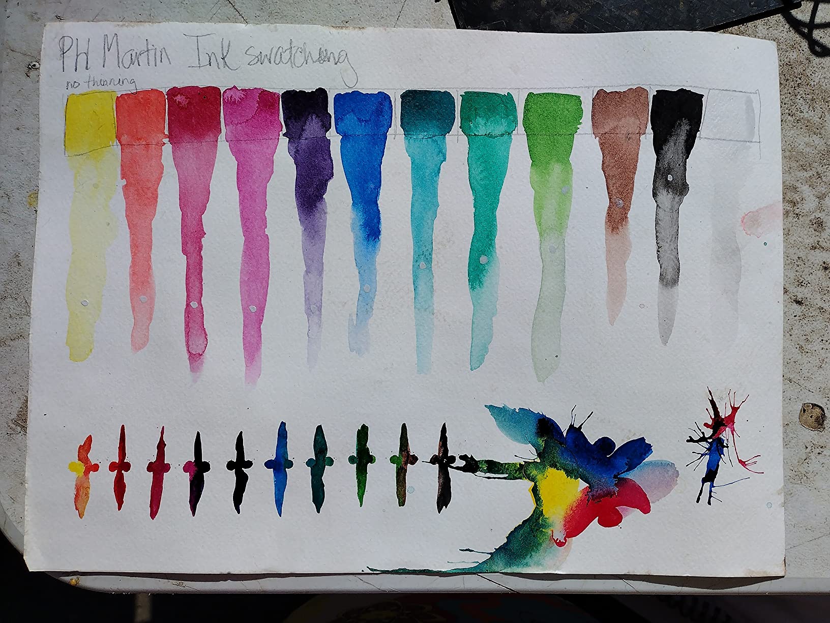 Dr. Ph. Martin's Bombay India Ink (Set 1) Ink Set, 1.0 oz, Set 1 Colors, 1 Set of 12 Bottles customer photo 1