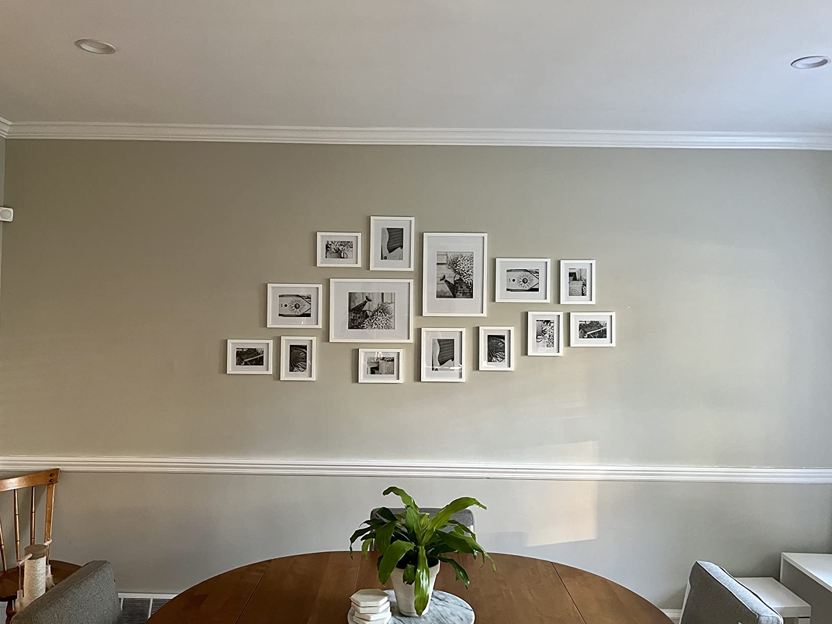 Gallery Perfect Multi-Size Picture Frame Set 7 Pack, Black Gallery Wall Frames with Hanging Hardware, Clear Glass - One 12x16, Two 8x10, Four 6x8 Matted Photo Frames for Wall Display customer photo 2