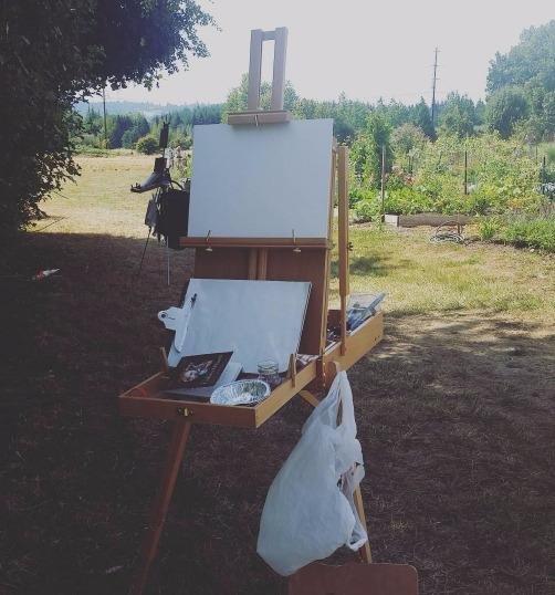 U.S. Art Supply Large Beechwood French Easel, Adjustable Plein Air Easels customer photo 1