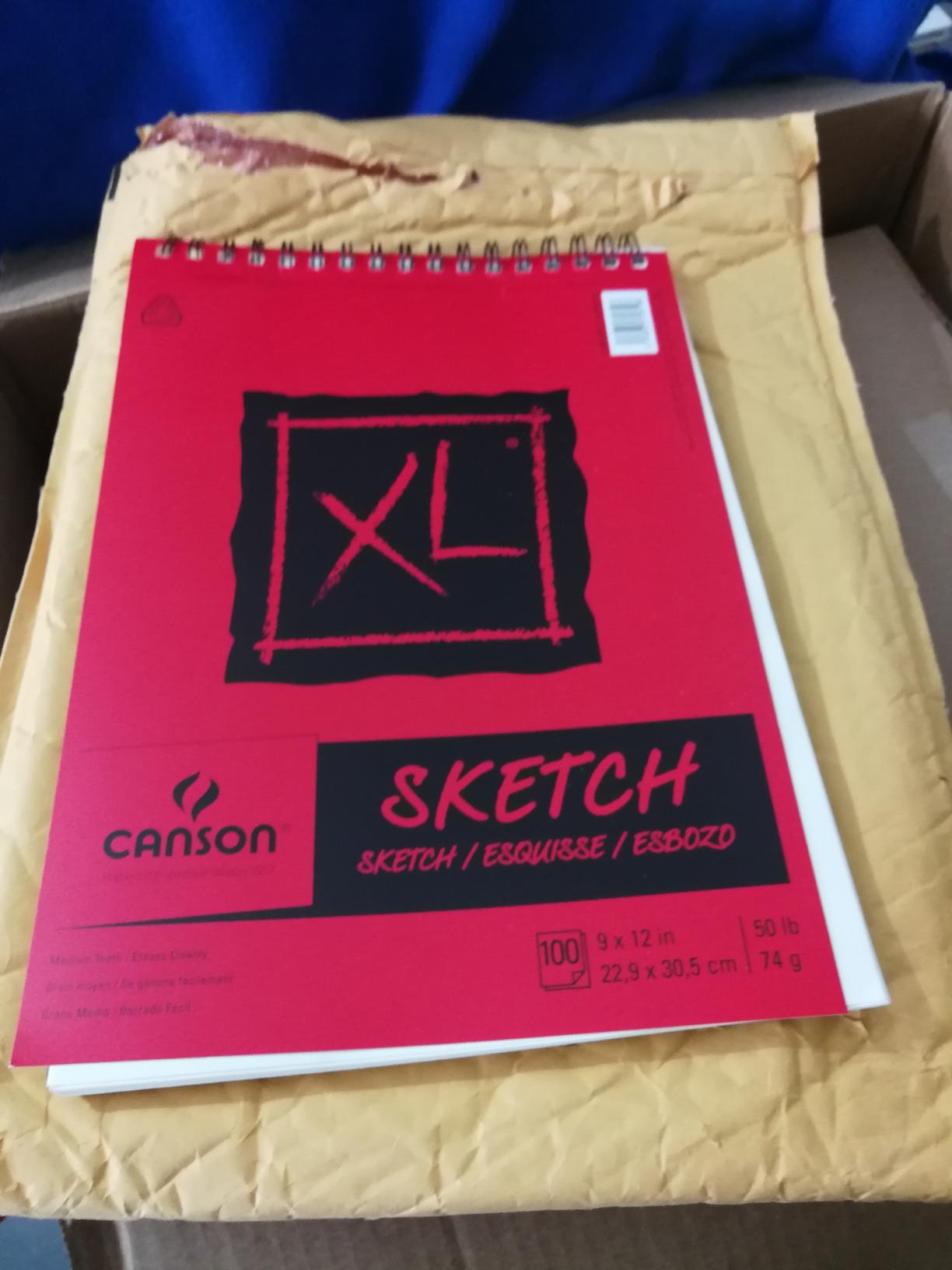 Canson XL Series Paper Sketch Pad for Charcoal, Pencil and Pastel, Top Wire Bound, 50 Pound, 9 x 12 Inch, 100 Sheets customer photo 1