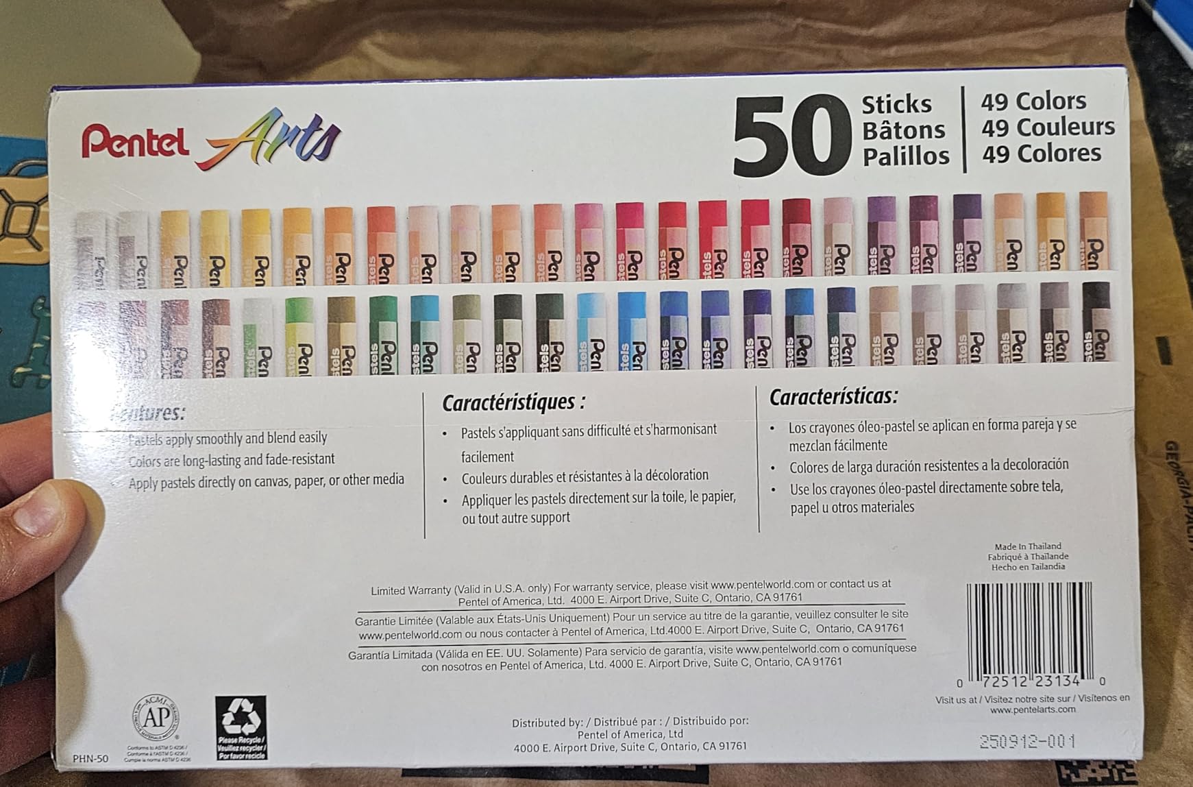 Pentel Oil Pastels - 50 Color Set (PHN-50) customer photo 2