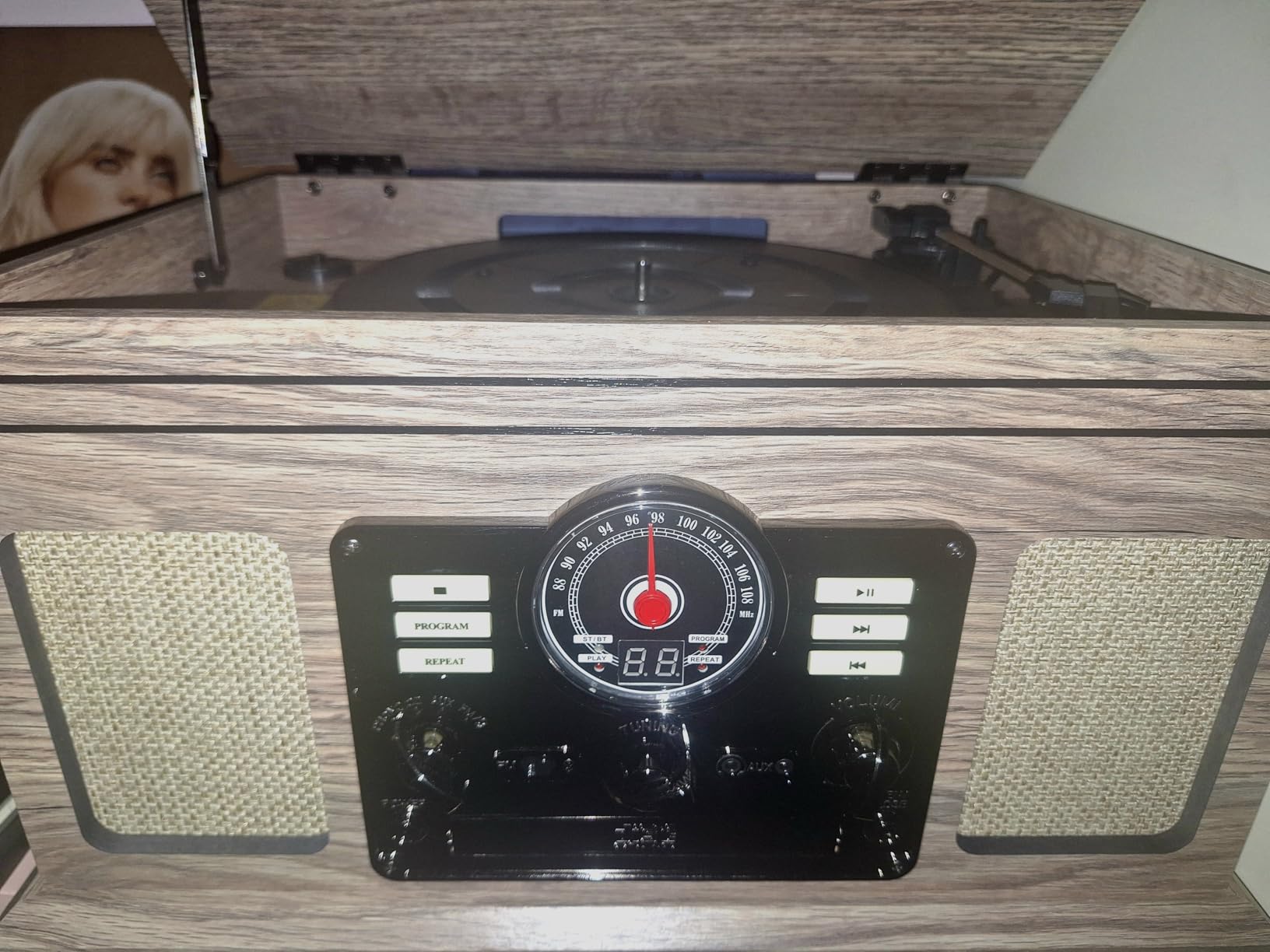 Victrola Quincy - 6-in-1 Bluetooth Record Player - Mahogany customer photo 2