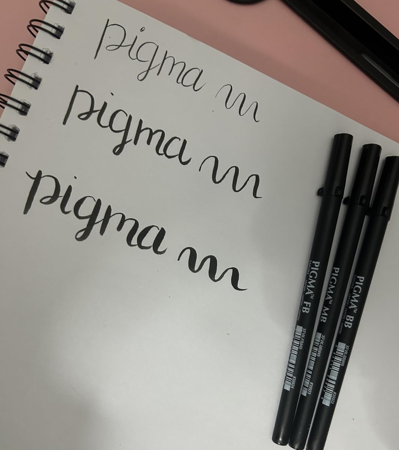 Sakura Pigma Professional Brush Pens, Black, Brush Nibs, 3 Pack customer photo 2
