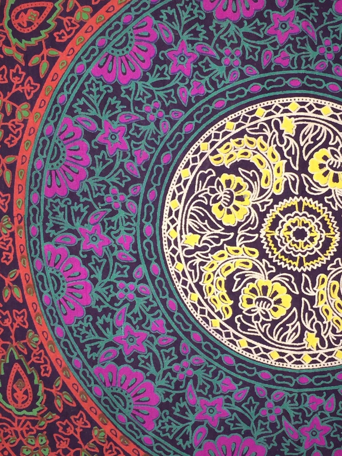 Marubhumi Hippy Mandala Bohemian Tapestries, Indian Dorm Decor, Psychedelic Tapestry Wall Hanging Ethnic Decorative Tapestry (Purple Multi, 85 x 55 Inches) customer photo 1