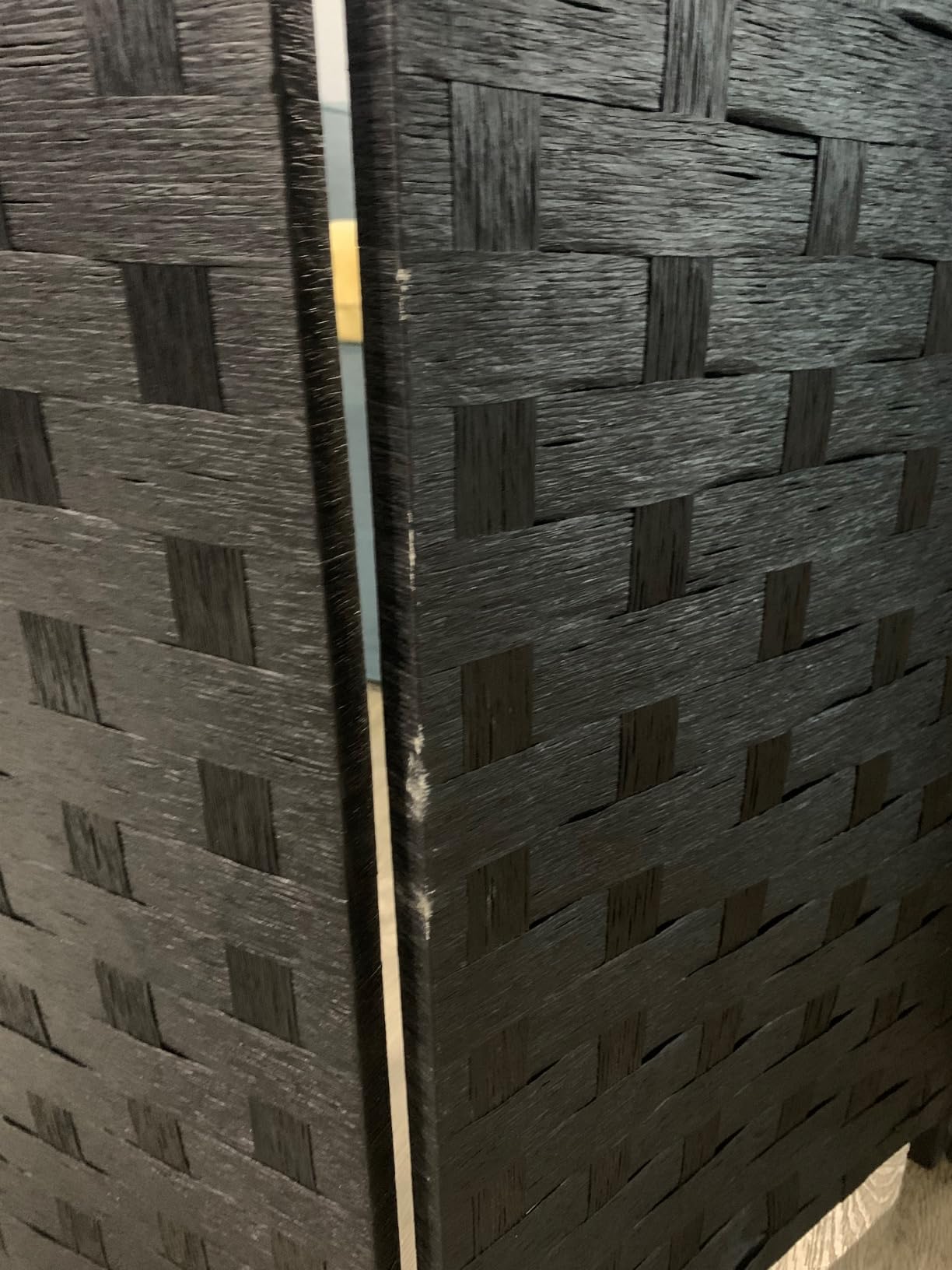FDW 4-Panel Folding Room Divider | 6ft, Black | Light & Portable customer photo 1
