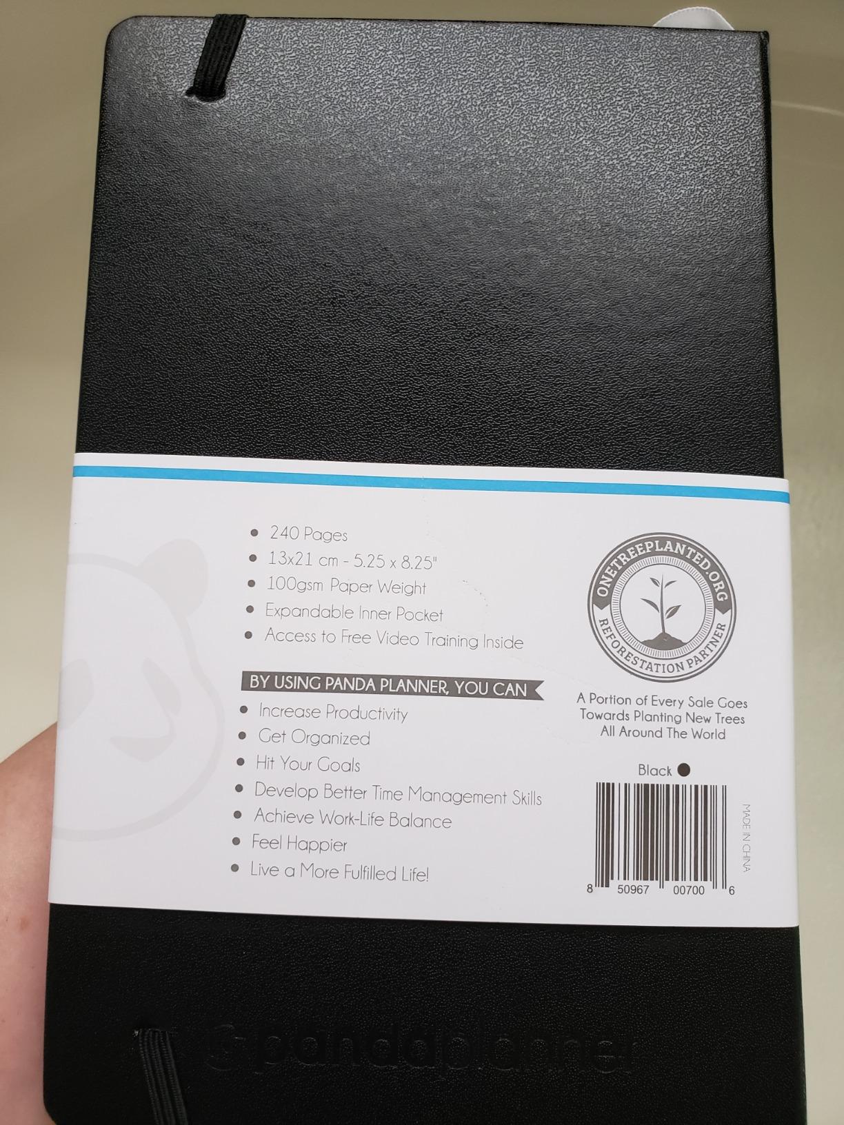 Panda Planner Classic A5 Undated Daily Planner 2026-2027, 8.25 x 5.75 Black customer photo 1