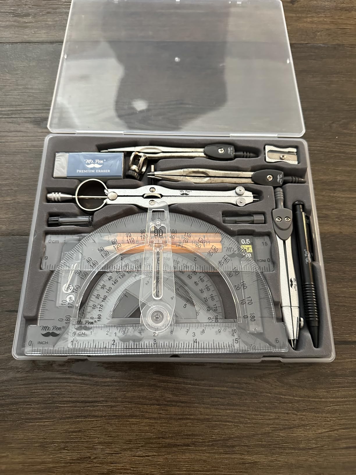 Mr. Pen- Geometry Set, 15 Piece Set with 6 Inch Swing Arm Protractor customer photo 1