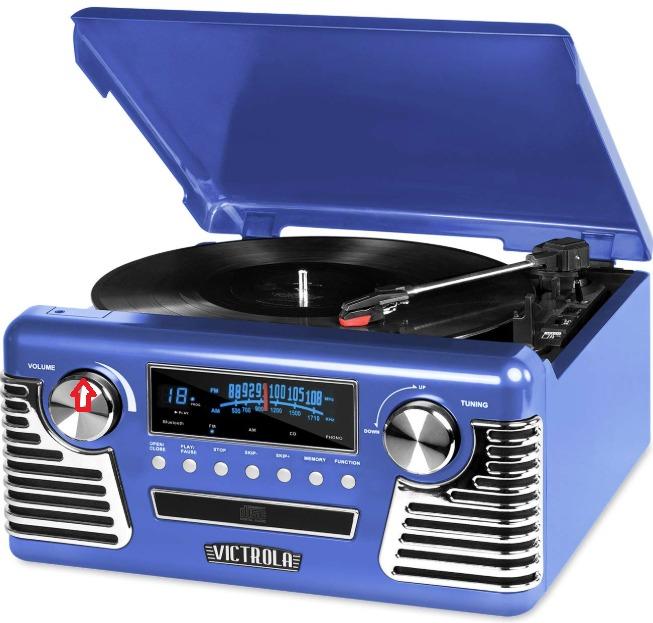 Victrola Haley - Retro Bluetooth Record Player with CD Player - Black customer photo 2