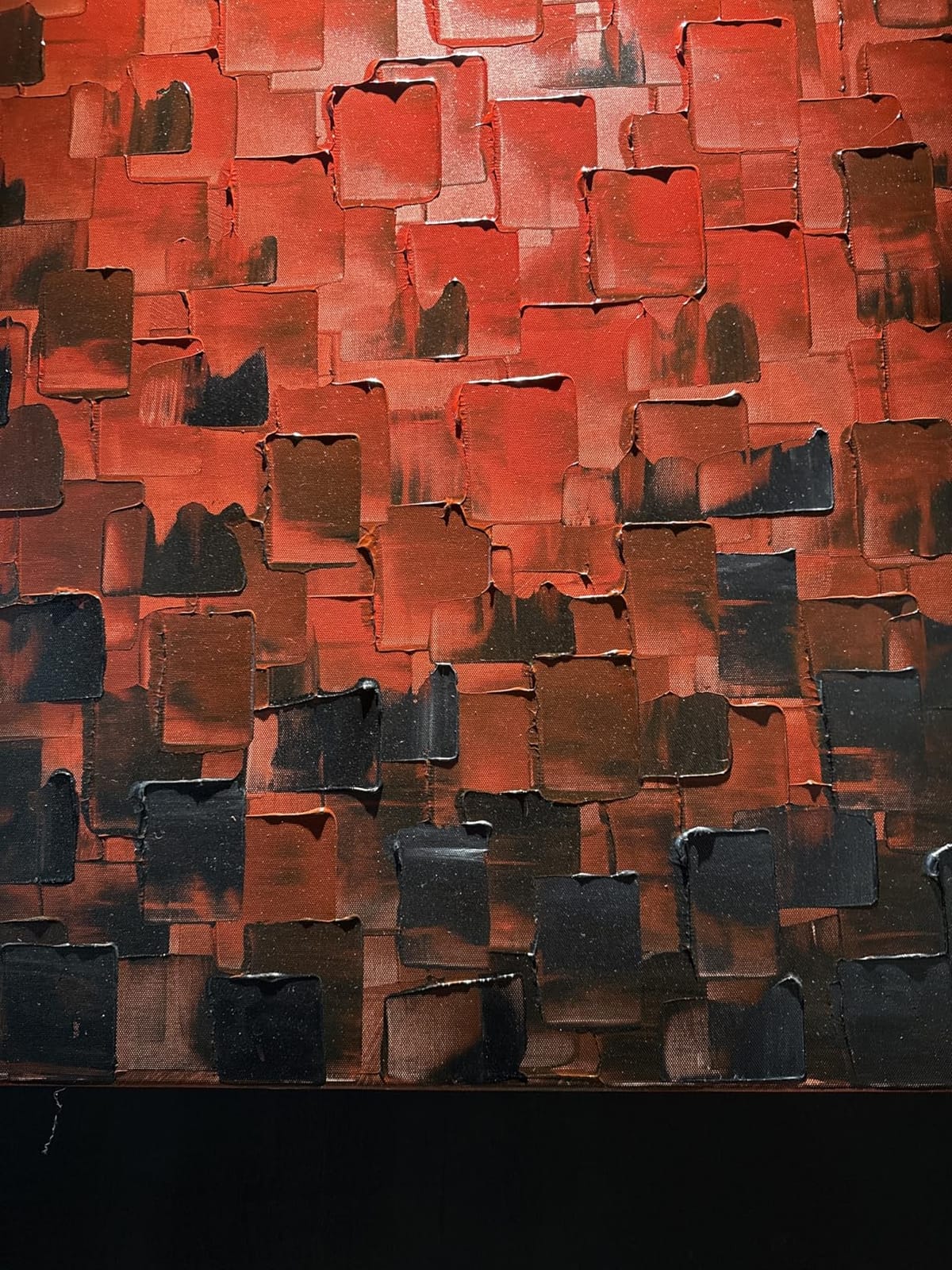 Hand Painted Large Oil Painting Texture Red Abstract Canvas Wall Art Decor Modern Contemporary Stretched Artwork Framed Ready to Hang for Bedroom Living Room customer photo 2