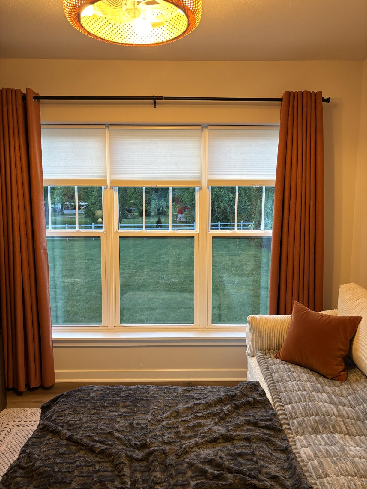Yakamok Grey Room Darkening Curtains 52x84 inch Gray Grommet-Living Room customer photo 2