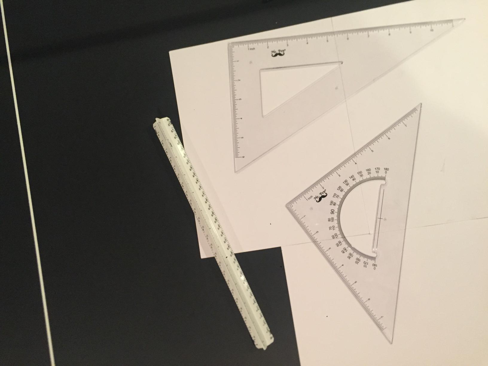 Mr. Pen Architectural Triangular Ruler Set with 12 Inch Triangular Scale customer photo 1