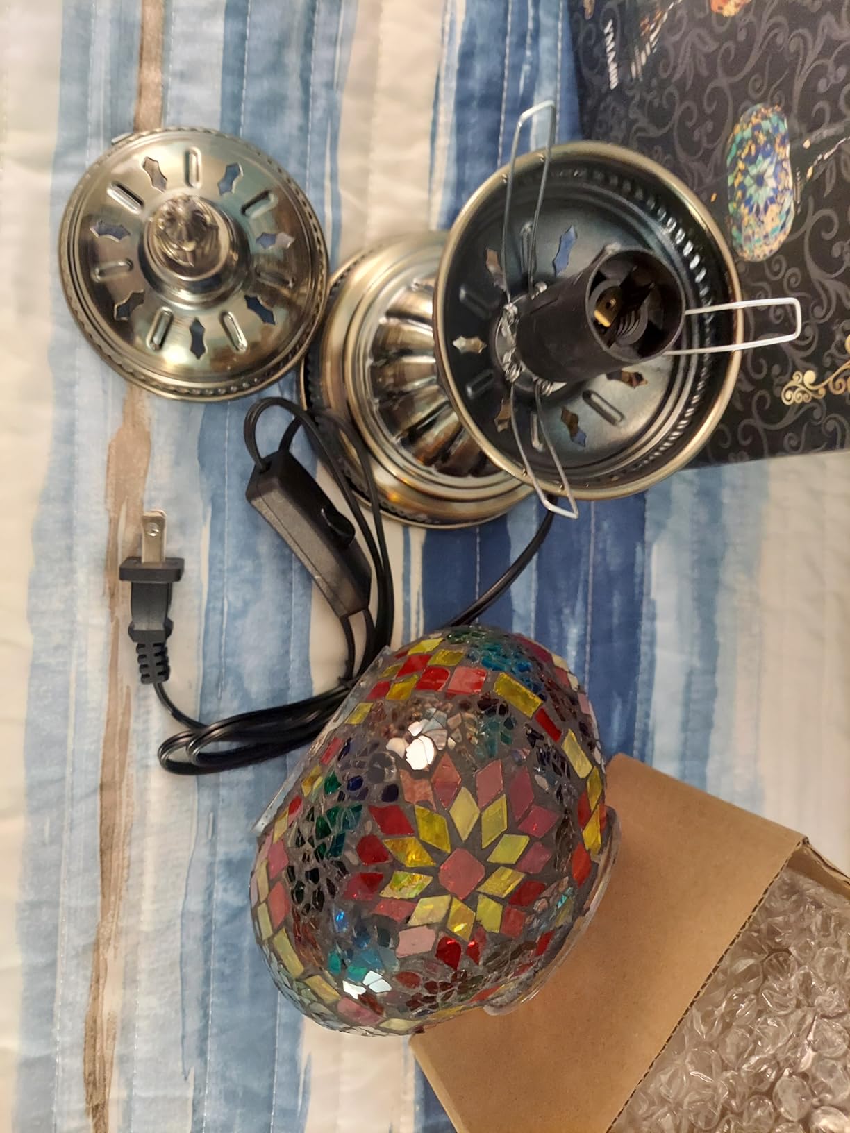 Marrakech Turkish Mosaic Lamp Stained Glass Table Lamp with Tiffany Style customer photo 1
