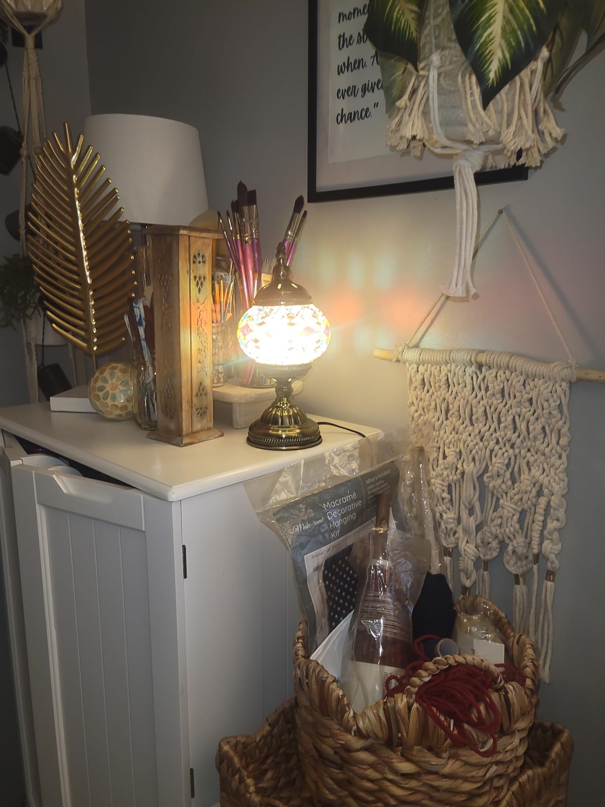 Marrakech Turkish Mosaic Lamp Stained Glass Table Lamp with Tiffany Style customer photo 2