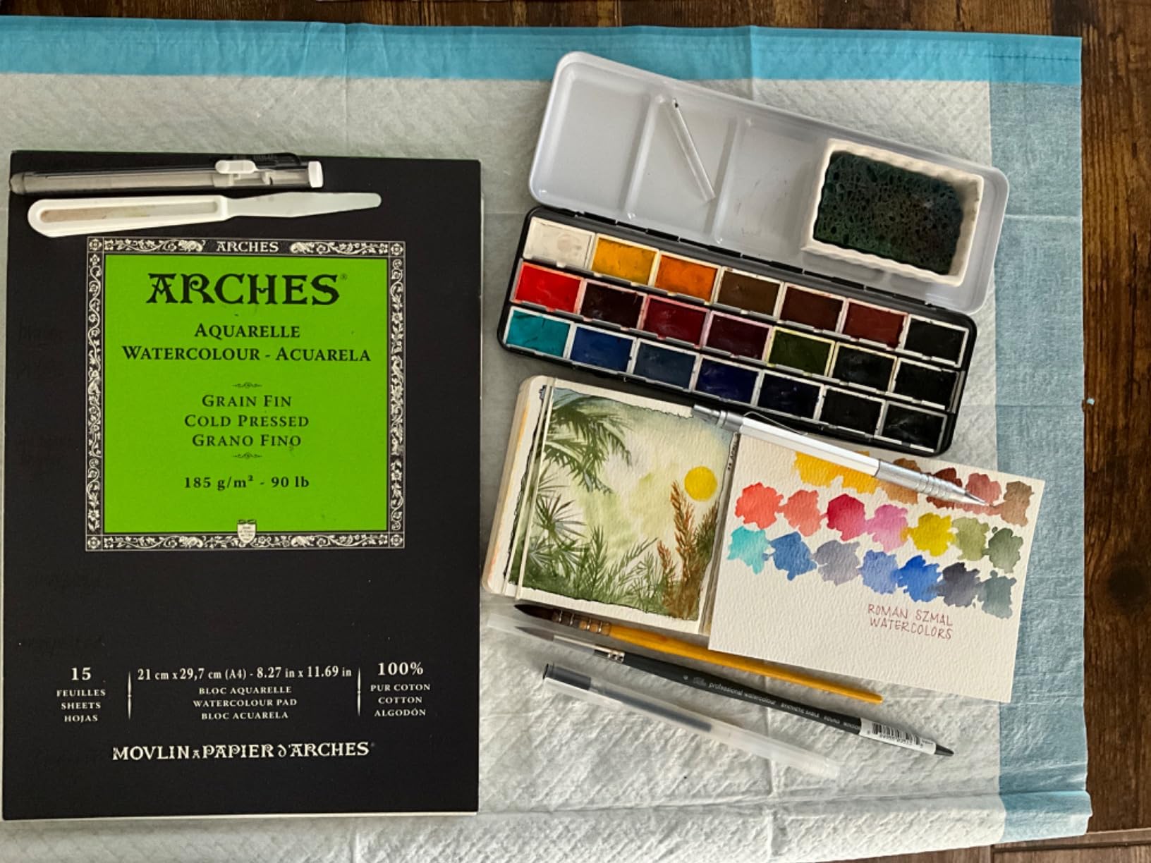 FCLUB Large Empty Watercolor Tin Palette for 48 Half Pans or 28 Full Pans customer photo 1