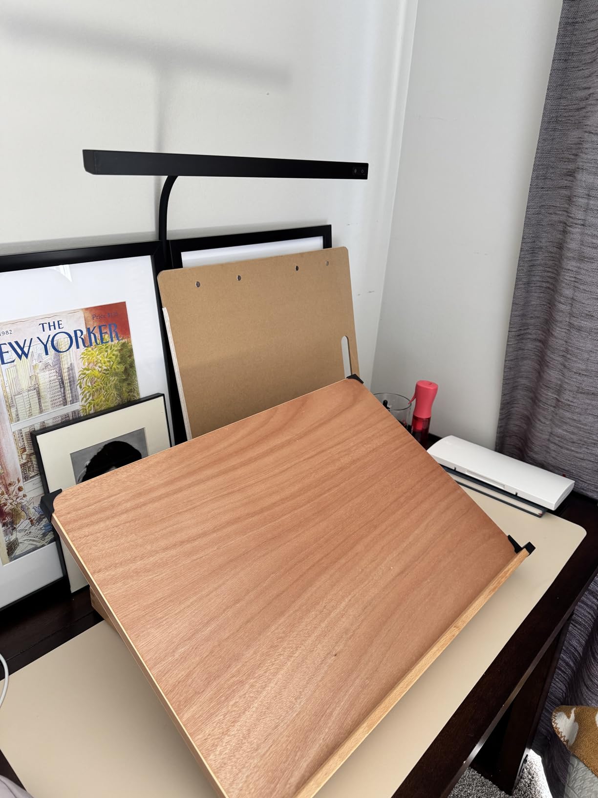 Extra Large 5-Position Wood Drafting Table Easel Drawing & Sketching Board, customer photo 2