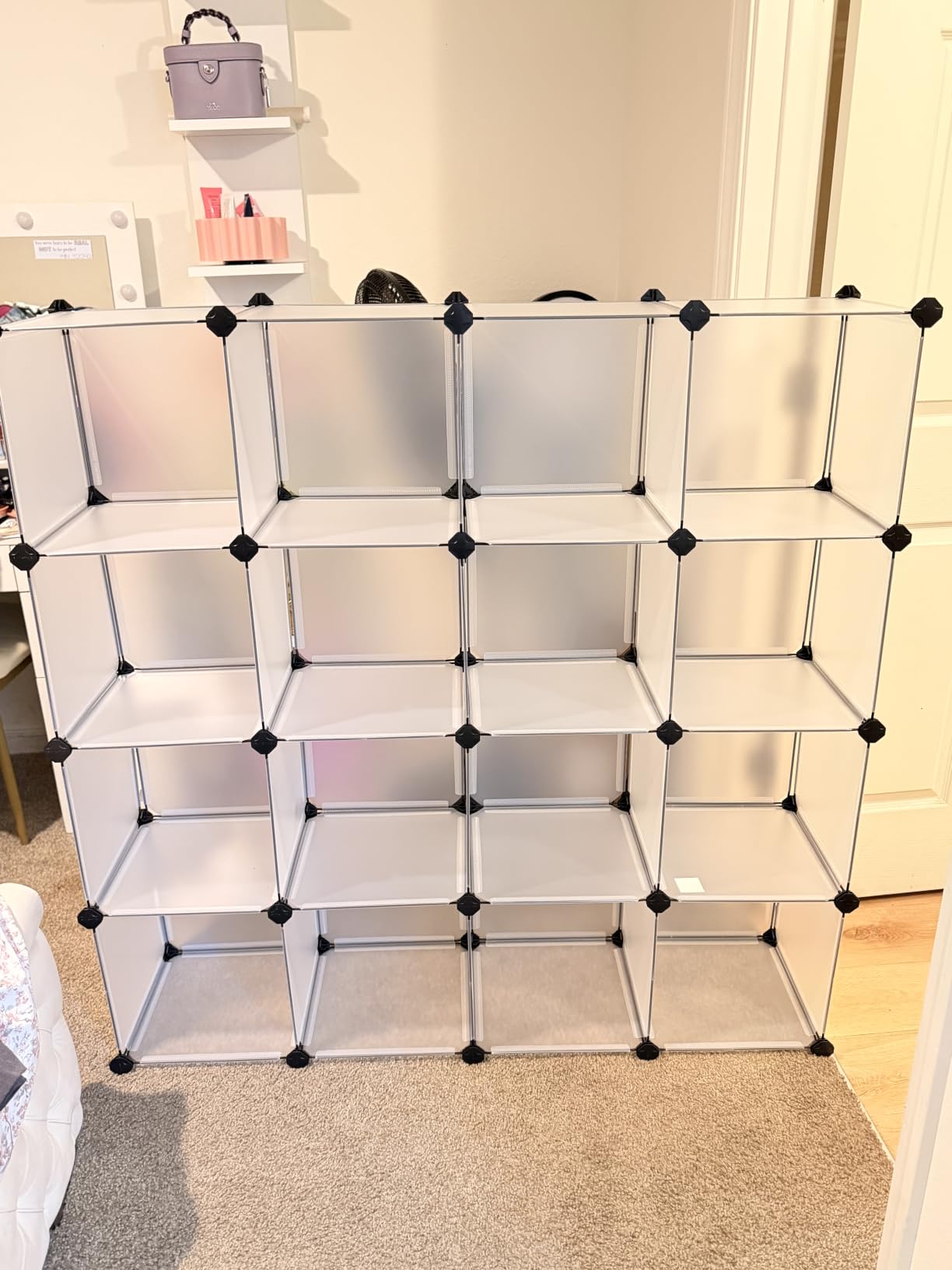 SONGMICS 16 Cube Storage Organizer,Plastic stackable cube shelf customer photo 2