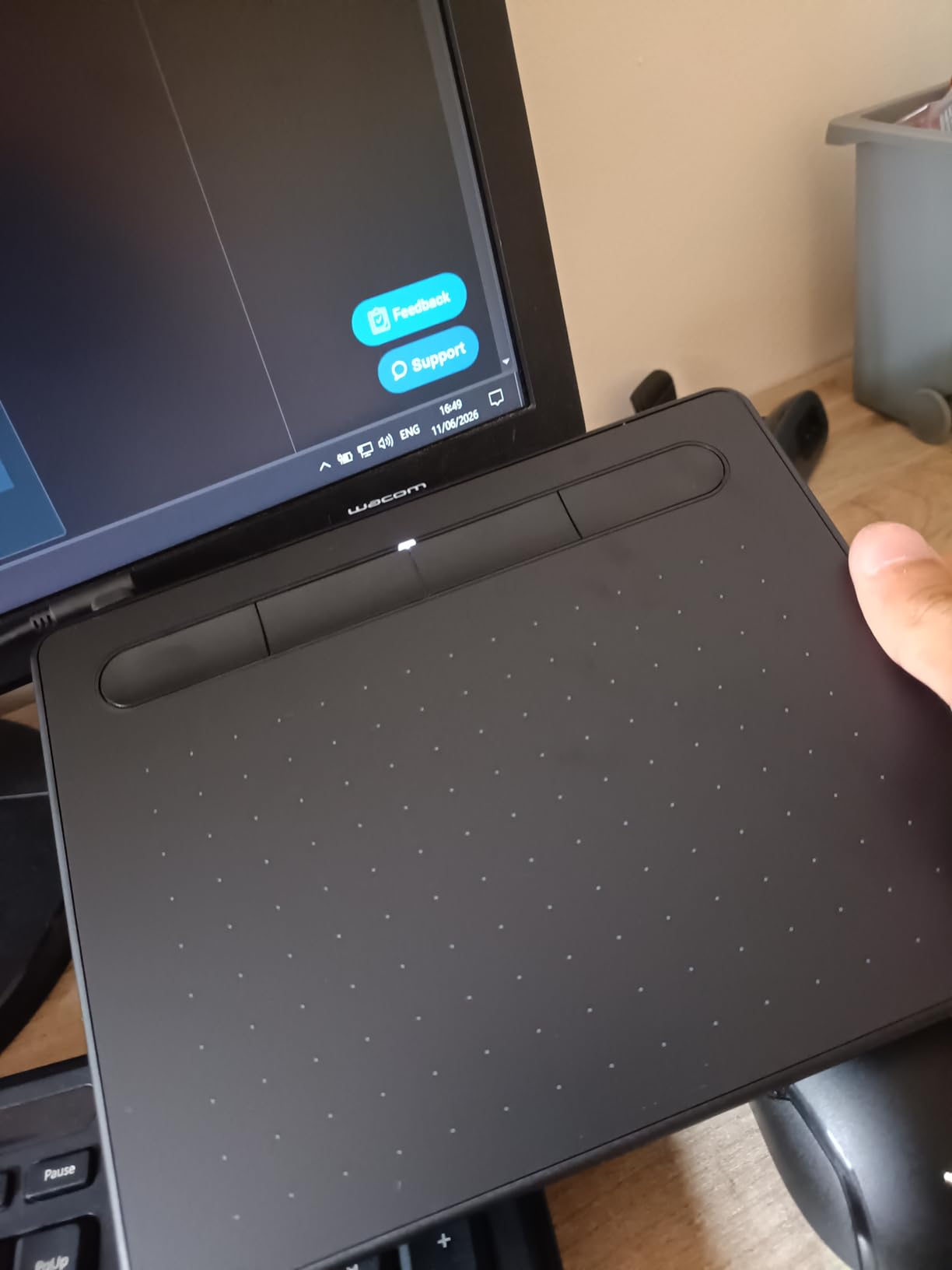 Wacom Intuos Small, Wired Graphic Drawing Tablet with Pen + Software customer photo 2