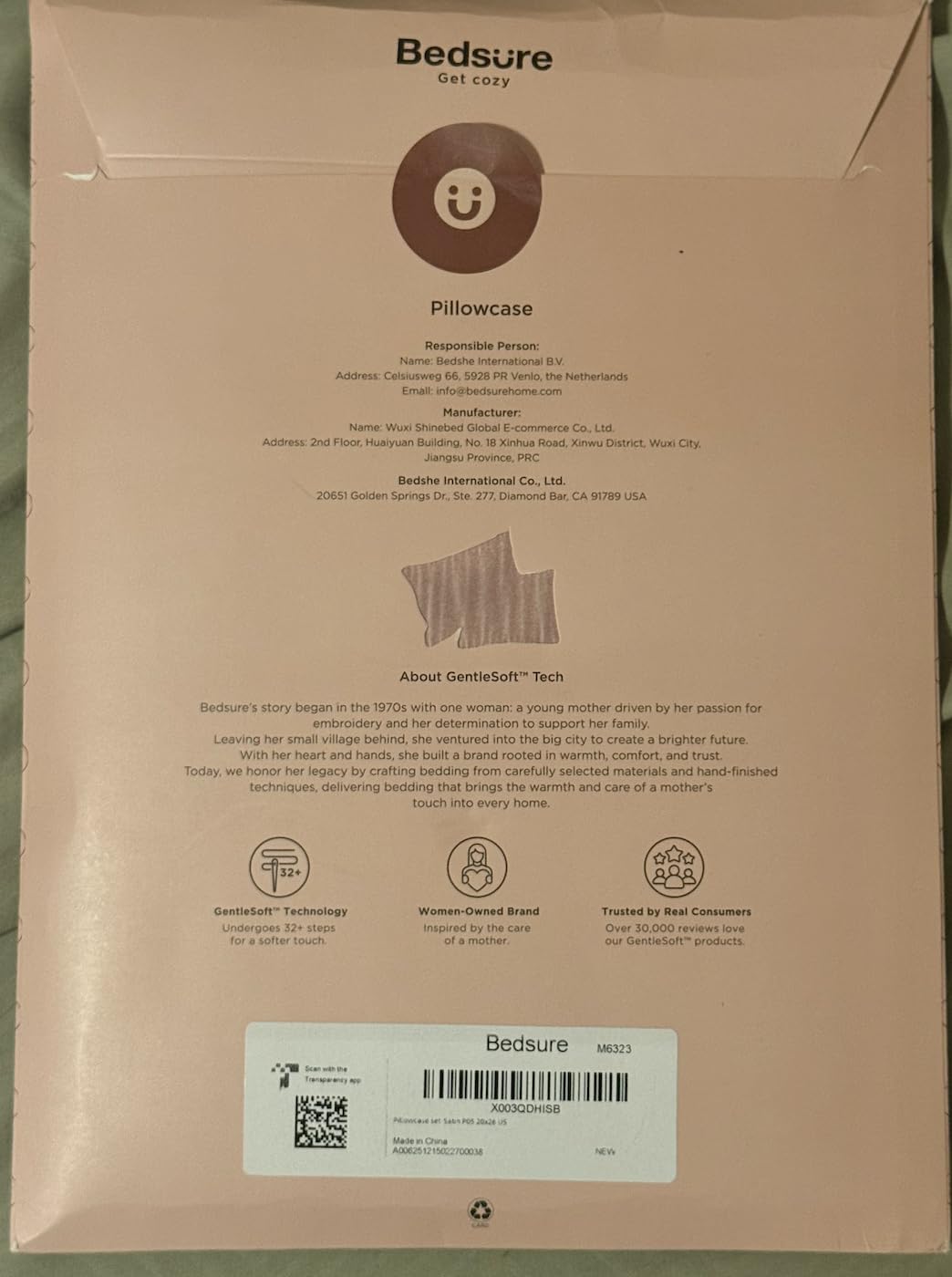 Bedsure Satin Pillowcases Queen Set of 2, Similar to Silk Pillow Cases Pink customer photo 2