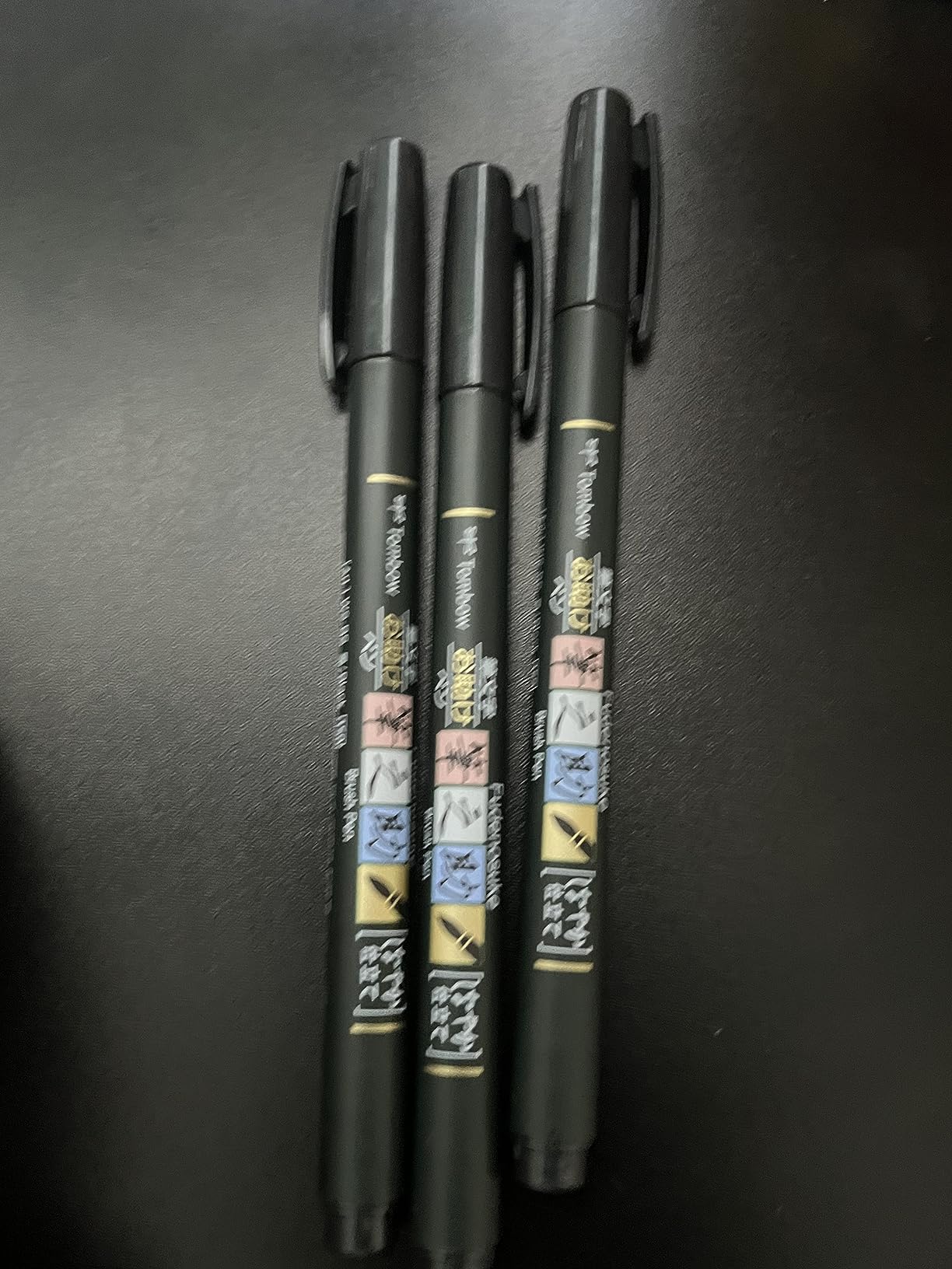 Tombow Fudenosuke Brush Pen for Lettering Calligraphy, Black, Soft Tip (GCD-112) - Pack of 3 customer photo 1