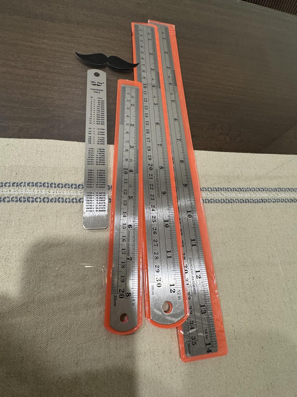 Mr. Pen- Metal Straight Edge Ruler, 4 pcs, 6