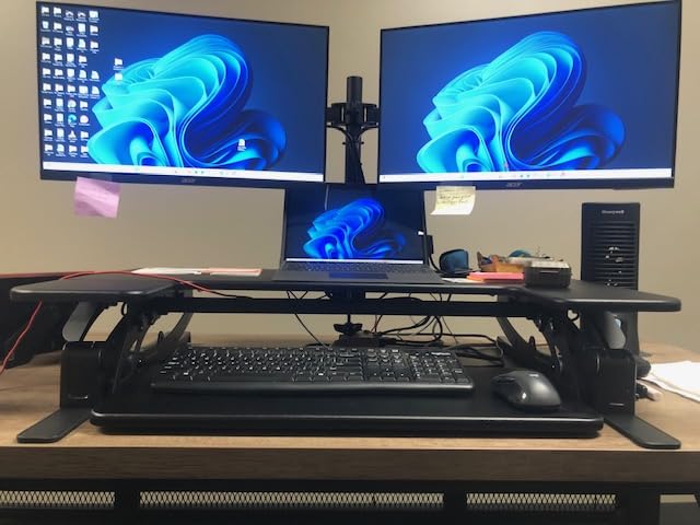 VIVO Black 42 in Standing Desk Converter, DESK-V000VL customer photo 2