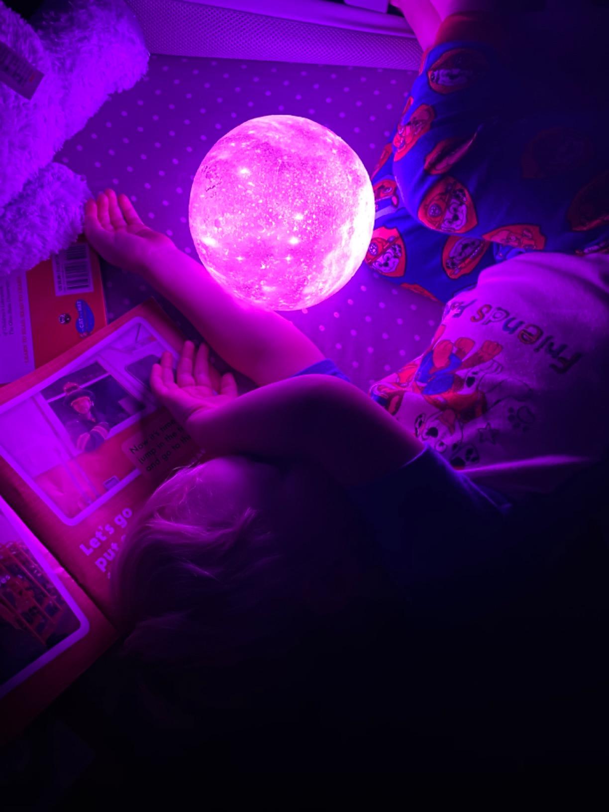 Moon Lamp Galaxy Light, 5.9 in Moon Light with Touch, Remote Timer customer photo 1