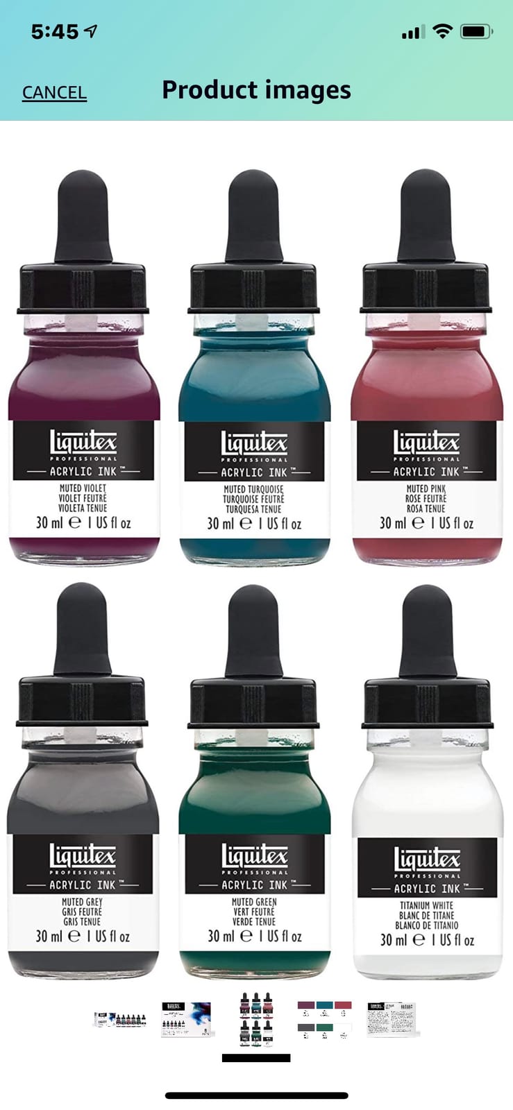 Liquitex Professional Acrylic Ink, 1-oz, Muted Collection, Set of 6 customer photo 2