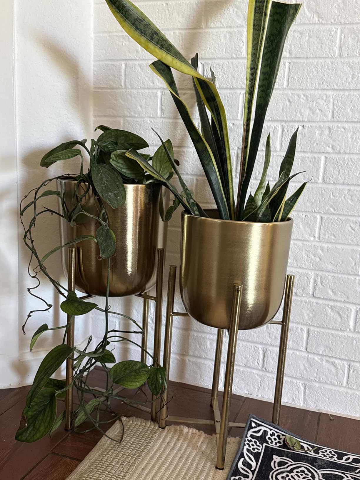 CosmoLiving by Cosmopolitan Metal Dome Planters, Set of 2, 19