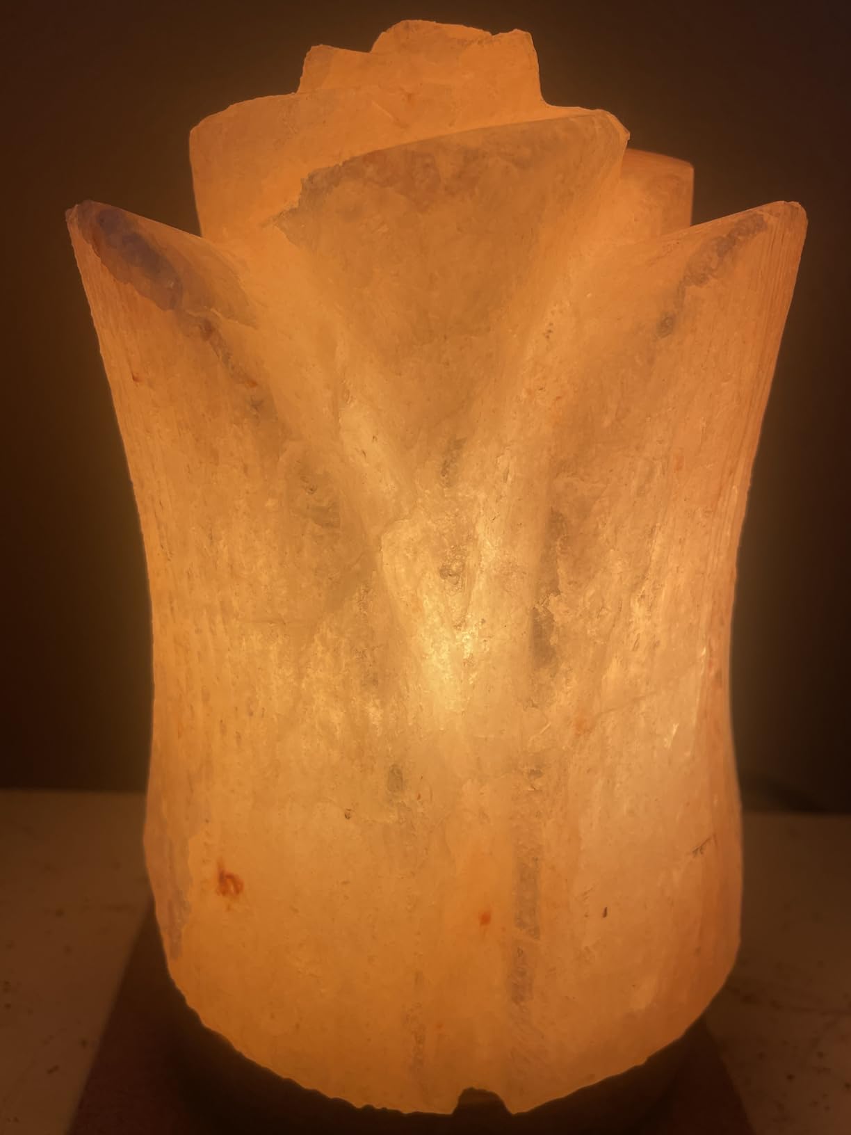 Spantik Tulip Shape Himalayan Pink Salt Lamp | Hand-Carved Rock Salt Flower Lamp | Natural Salt Night Light Desk Lamp for Home Office Decor | Himalayan Salt Lamps Sourced from Pakistan customer photo 2