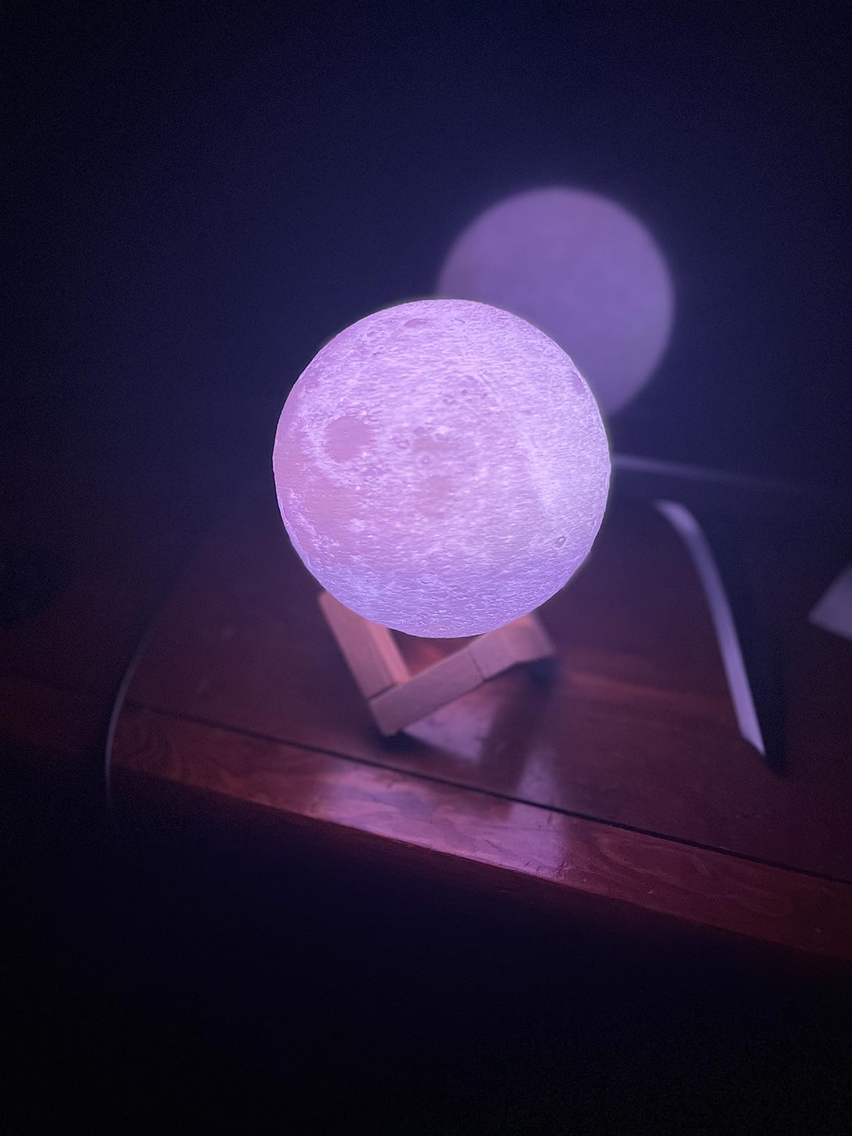 5.9 Inch Moon Lamp for Adults - 16 Color LED Light Up Moon Ball, Large Realistic 3D Night Light with Remote & Timer - Unique Thanksgiving & Gifts customer photo 1