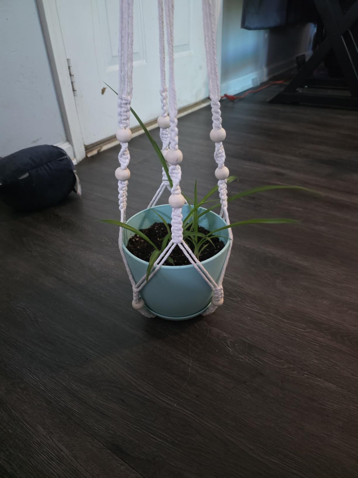 Mkono Macrame Plant Hanger Indoor 35 Inch Hanging Planter Basket Ivory 1Pc customer photo 2