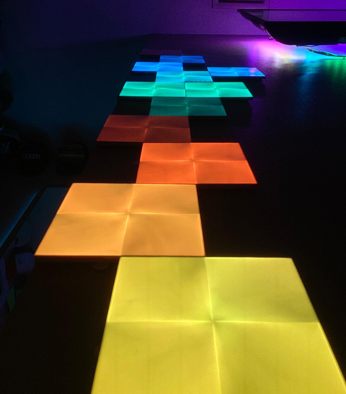 Nanoleaf Canvas WiFi Smart RGB 16M+ Color LED Dimmable Gaming and Home Decor Wall Lights Starter Kit (9 Panels) customer photo 1