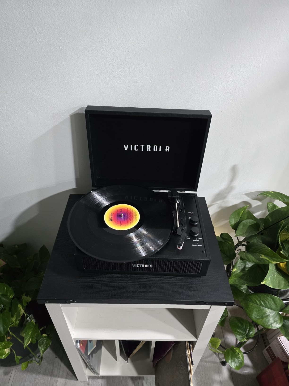 Victrola Parker – 3-Speed Bluetooth Suitcase Turntable with Built-In Stereo Speakers, Aux-In, RCA & Headphone Jack, Wireless Music Streaming (Black) customer photo 1