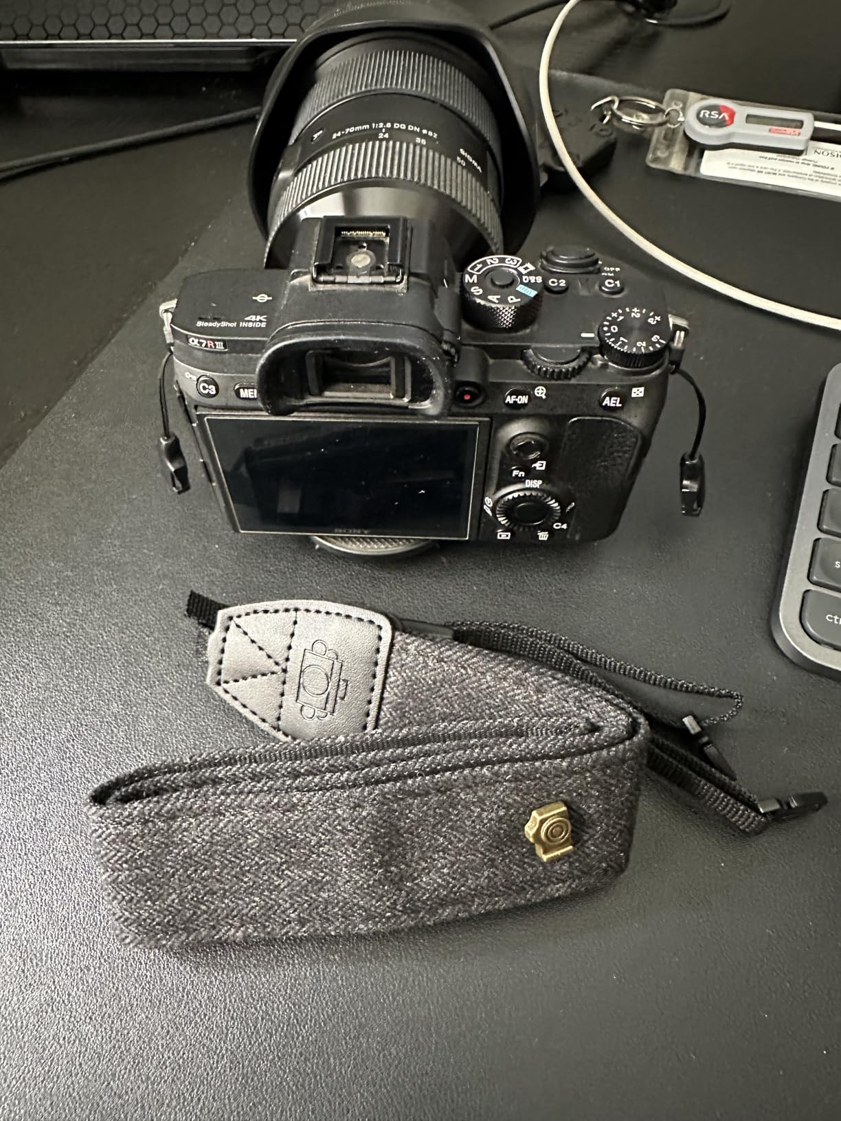 Camera Strap Canvas Black Shoulder Strap with Quick Release Buckles customer photo 2