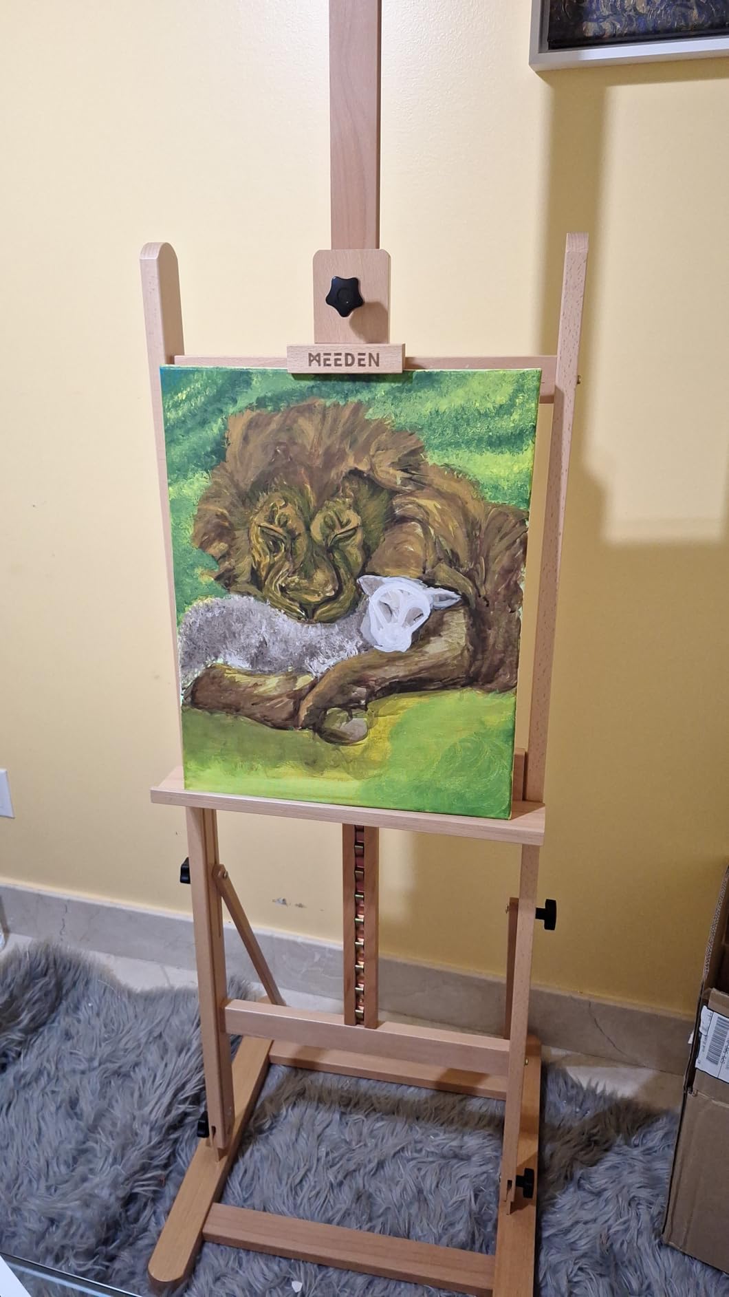 MEEDEN Classic Art Easel for Painting: Solid Beech Wood H‑Frame Easel customer photo 1