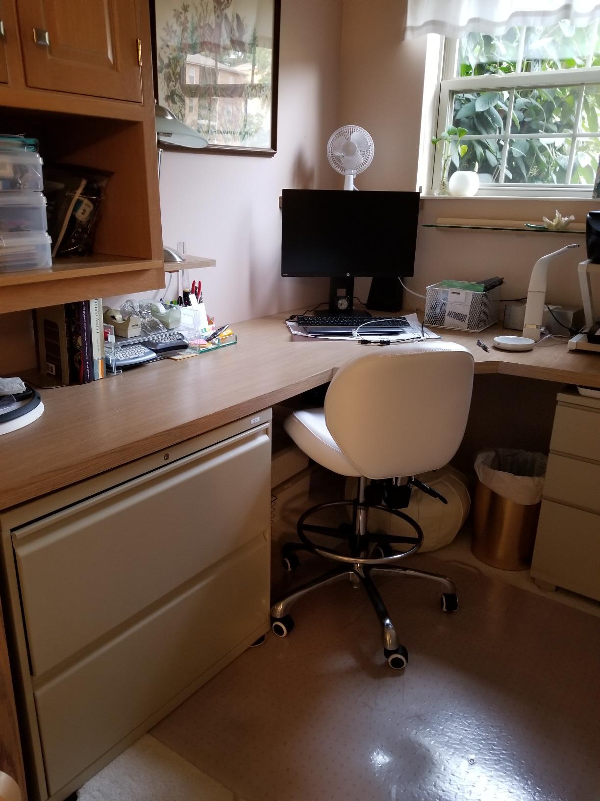 Kaleurrier Adjustable Stools Drafting Chair: with Back Support & Foot Rest customer photo 2