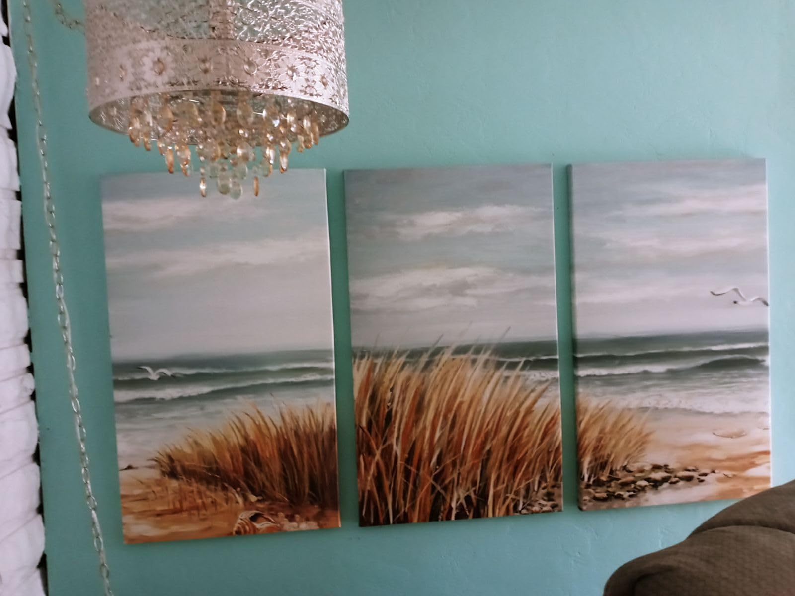 Hardy Gallery Beach Boardwalk Canvas Wall Art Coastal Decor 3 Panels customer photo 1