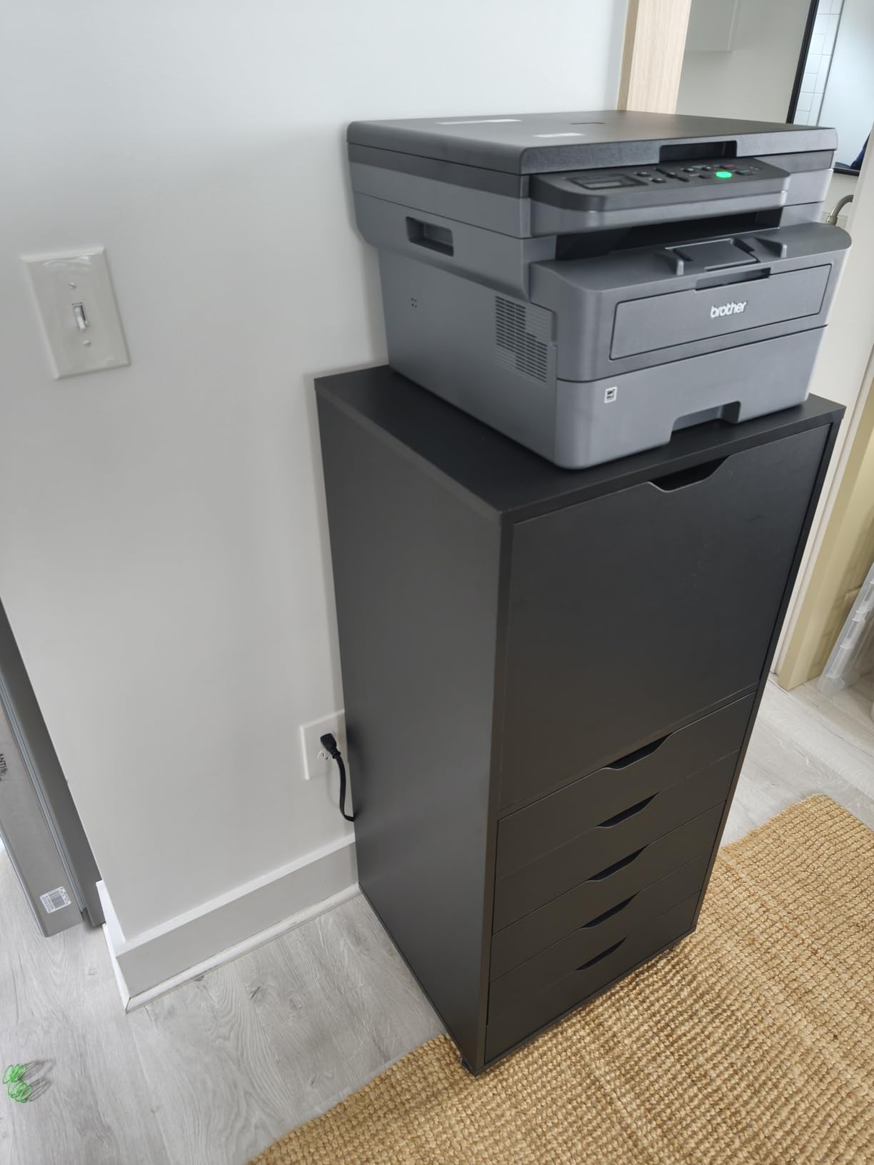 DEVAISE 5-Drawer Filing Cabinet Under Desk, Storage file Cabinet, White customer photo 2