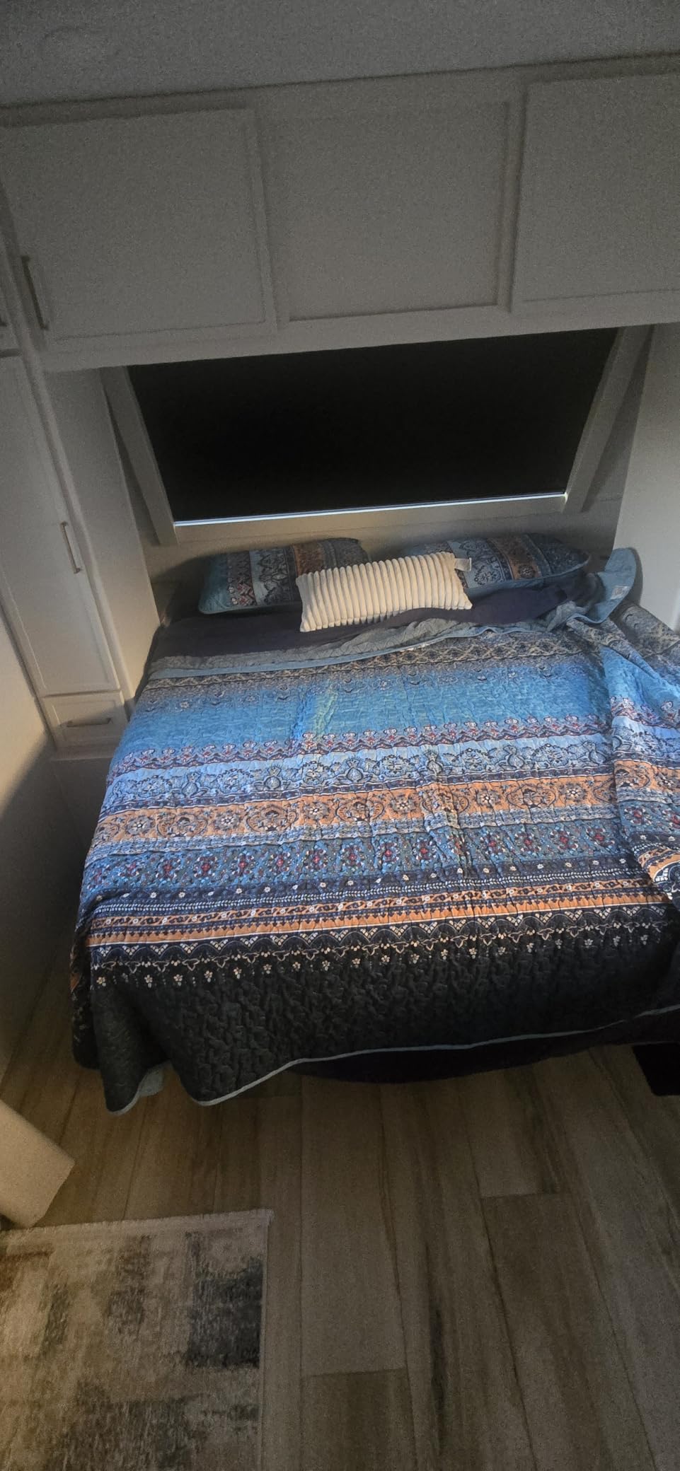WONGS BEDDING Boho Quilt Queen Size,3 Pieces Soft Blue Stripe Bedding Set customer photo 1