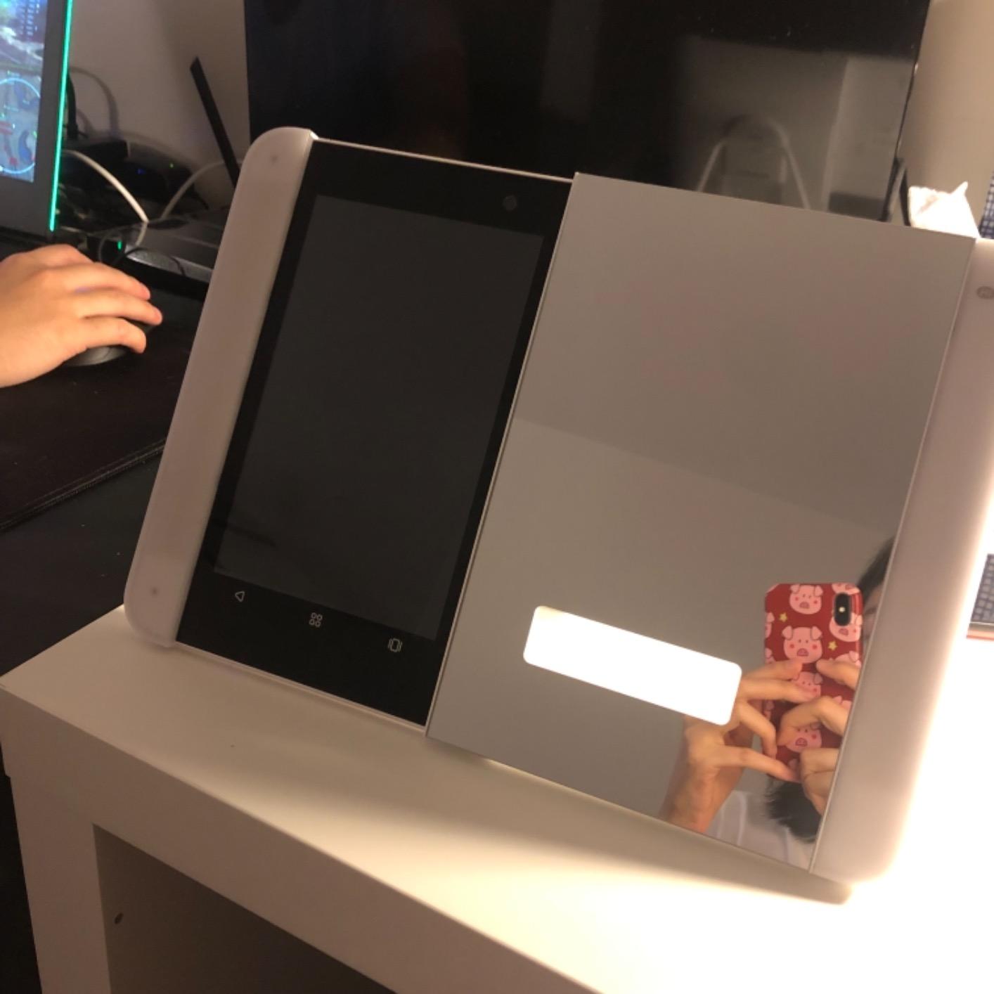 Himirror Slide: Smart Makeup Mirror With Skin Detector, Smart Beauty Mirror With Led Lights, Vanity Mirror With Foldable Stand, 1 count customer photo 2