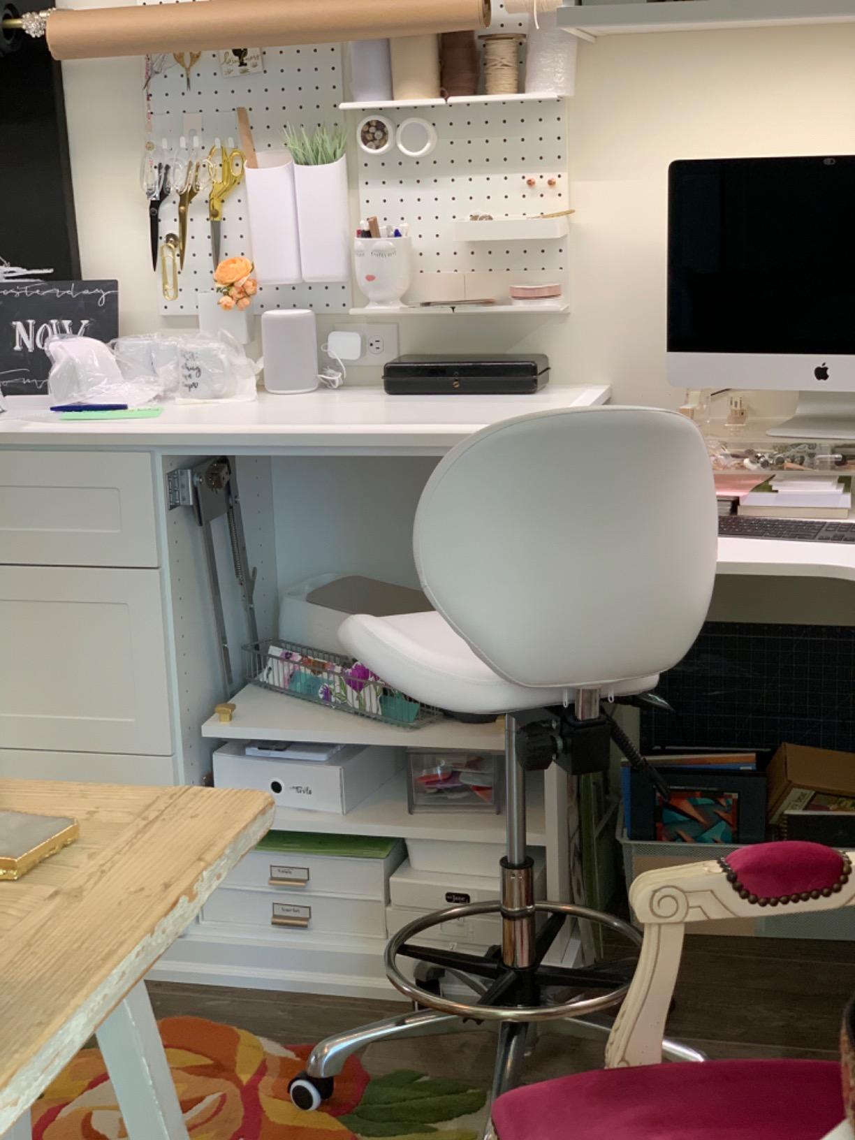 Kaleurrier Adjustable Stools Drafting Chair: with Back Rest & Foot Rest customer photo 2