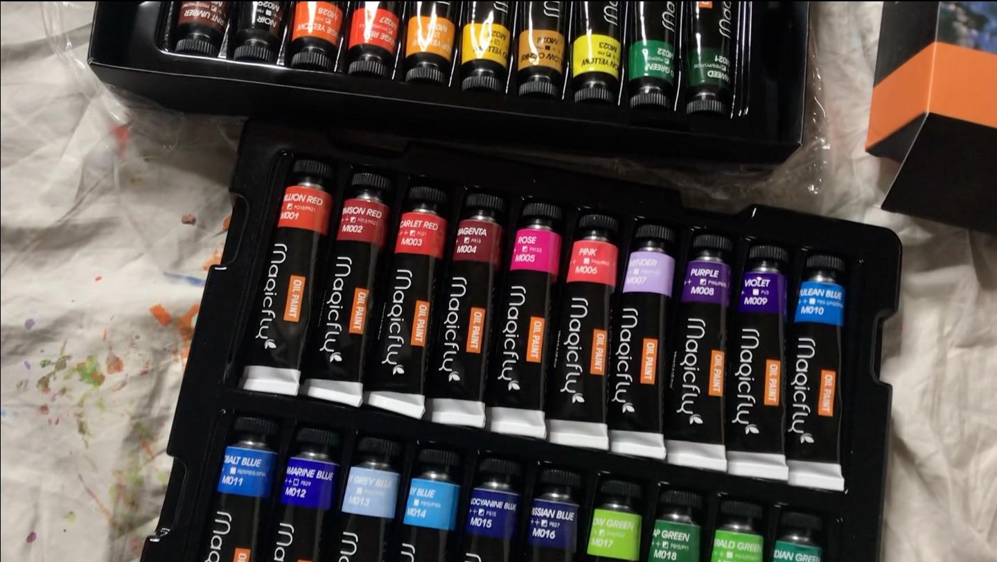 Magicfly Oil Paint, 40pcs (18ml/0.6oz) Oil Paint Set, Oil Paints on Canvas customer photo 1