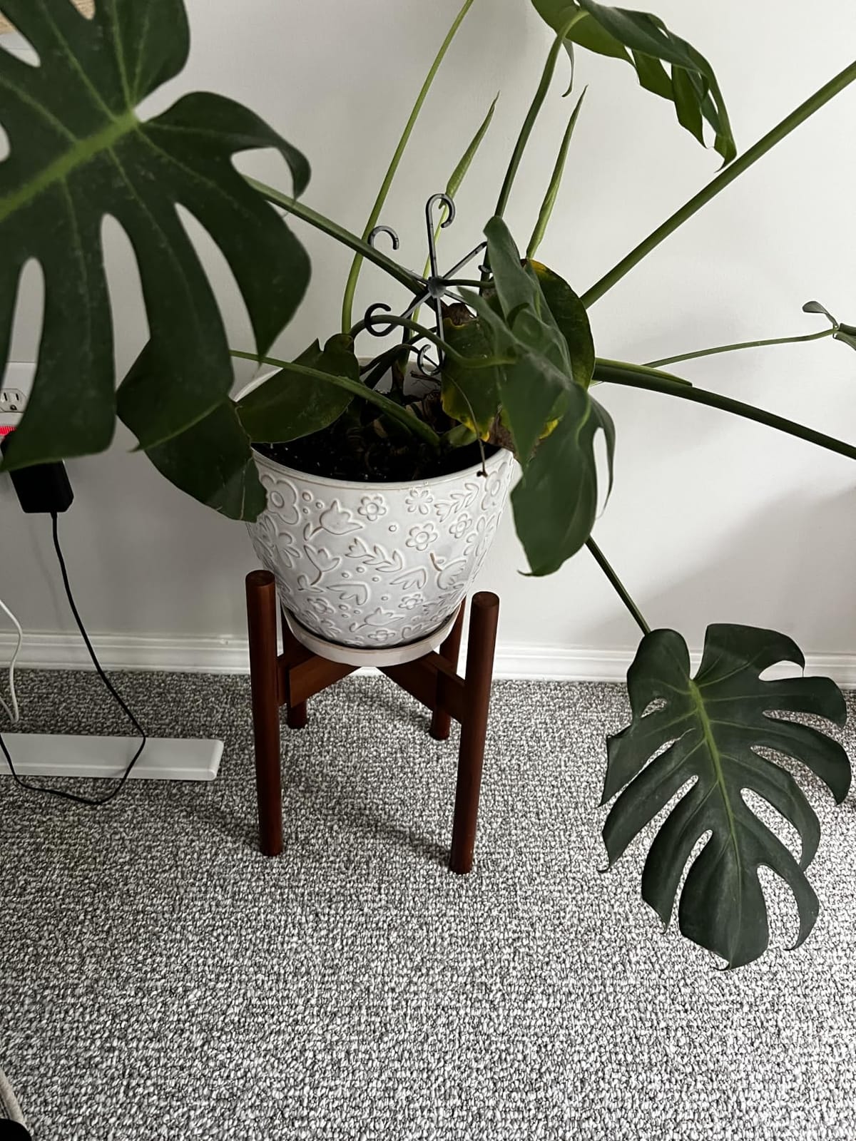 MUDEELA Plant Stand for Indoor, Bamboo Material, Dark Brown, 14.5 Inch Tall customer photo 2