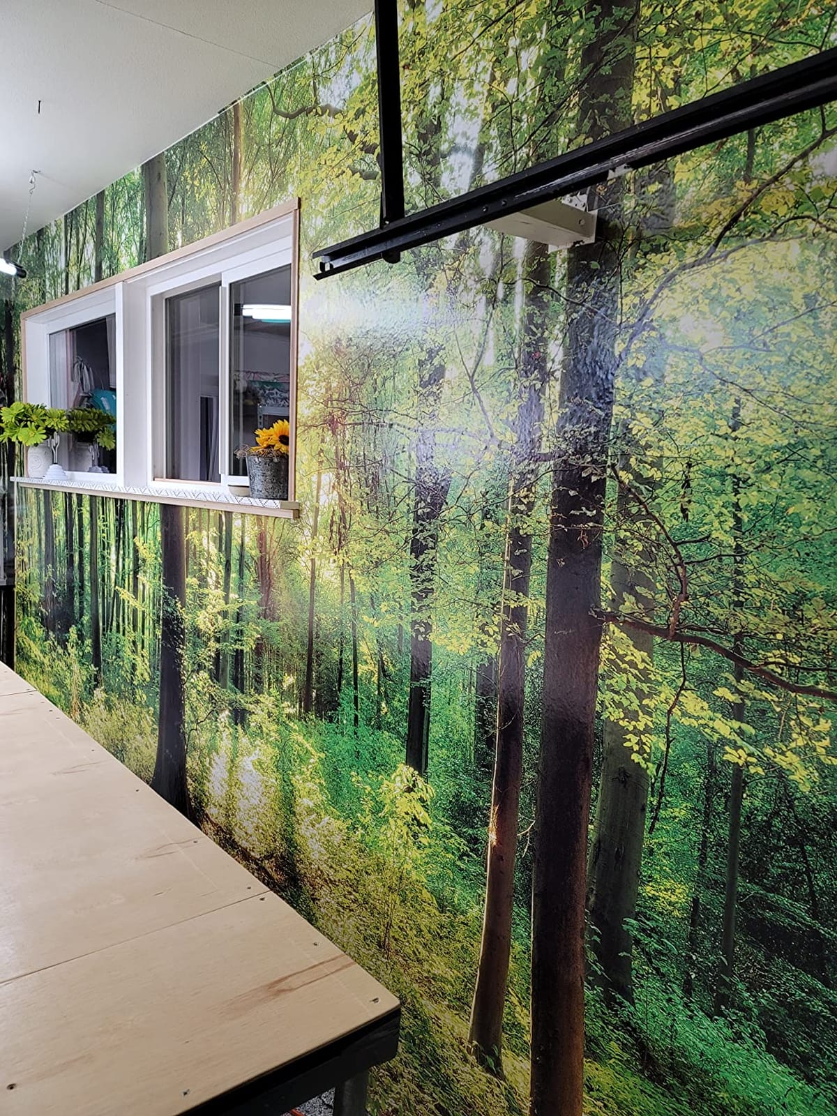 artgeist Peel and Stick Wall Mural, Bedroom Peel and Stick Forest 212x98 in customer photo 1